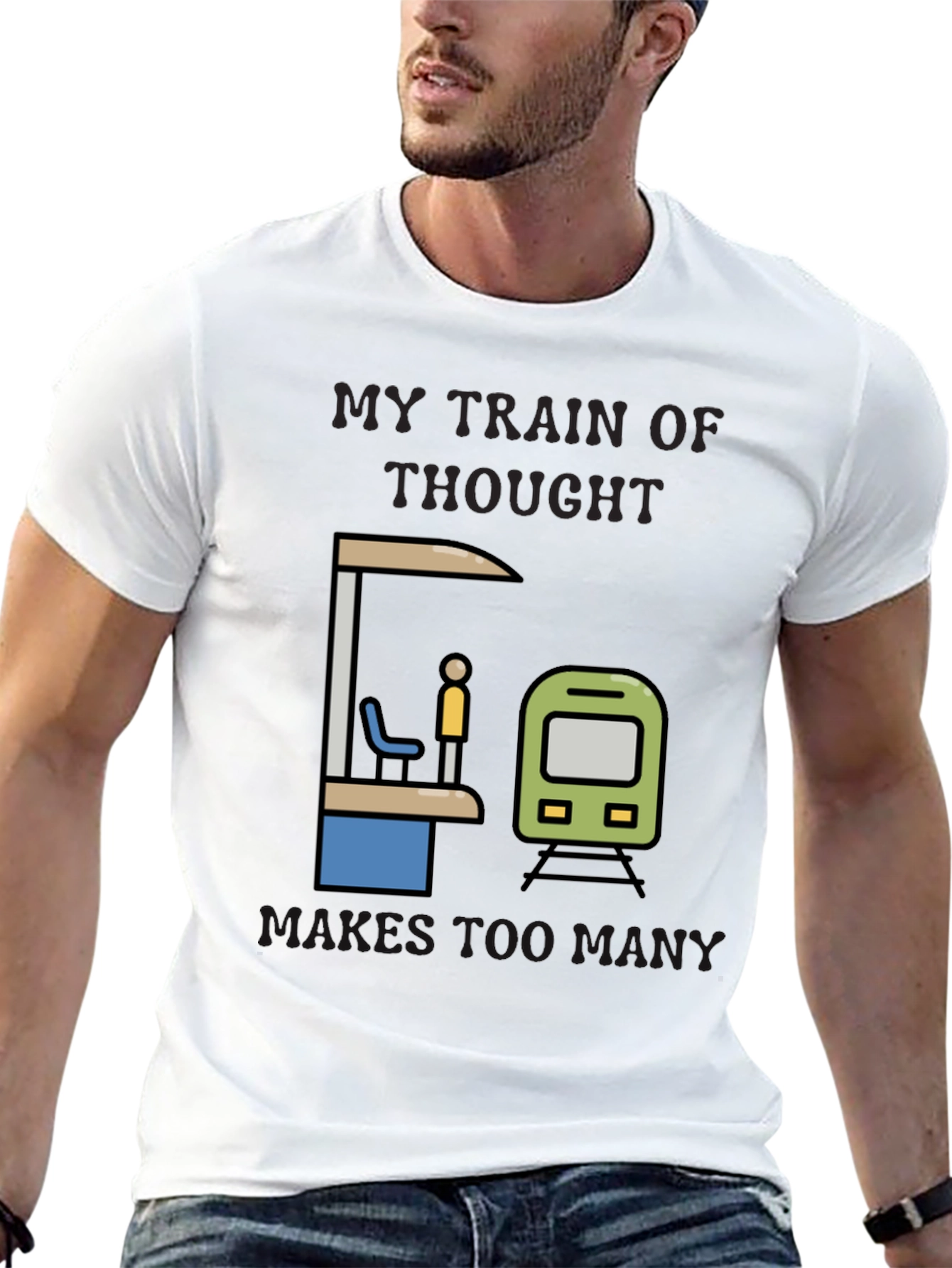 My Train of Thought T-Shirt: Humorous Graphic Tee - 13