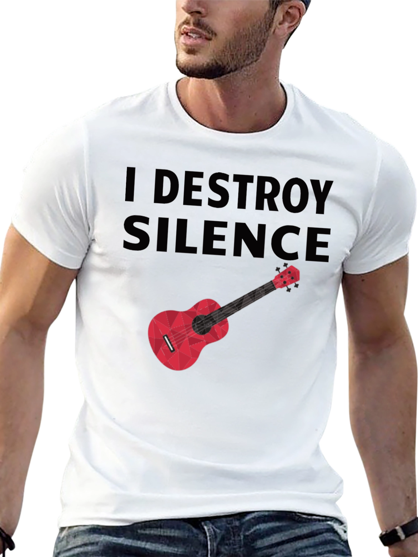 Black I Destroy Silence Graphic Tee view 13