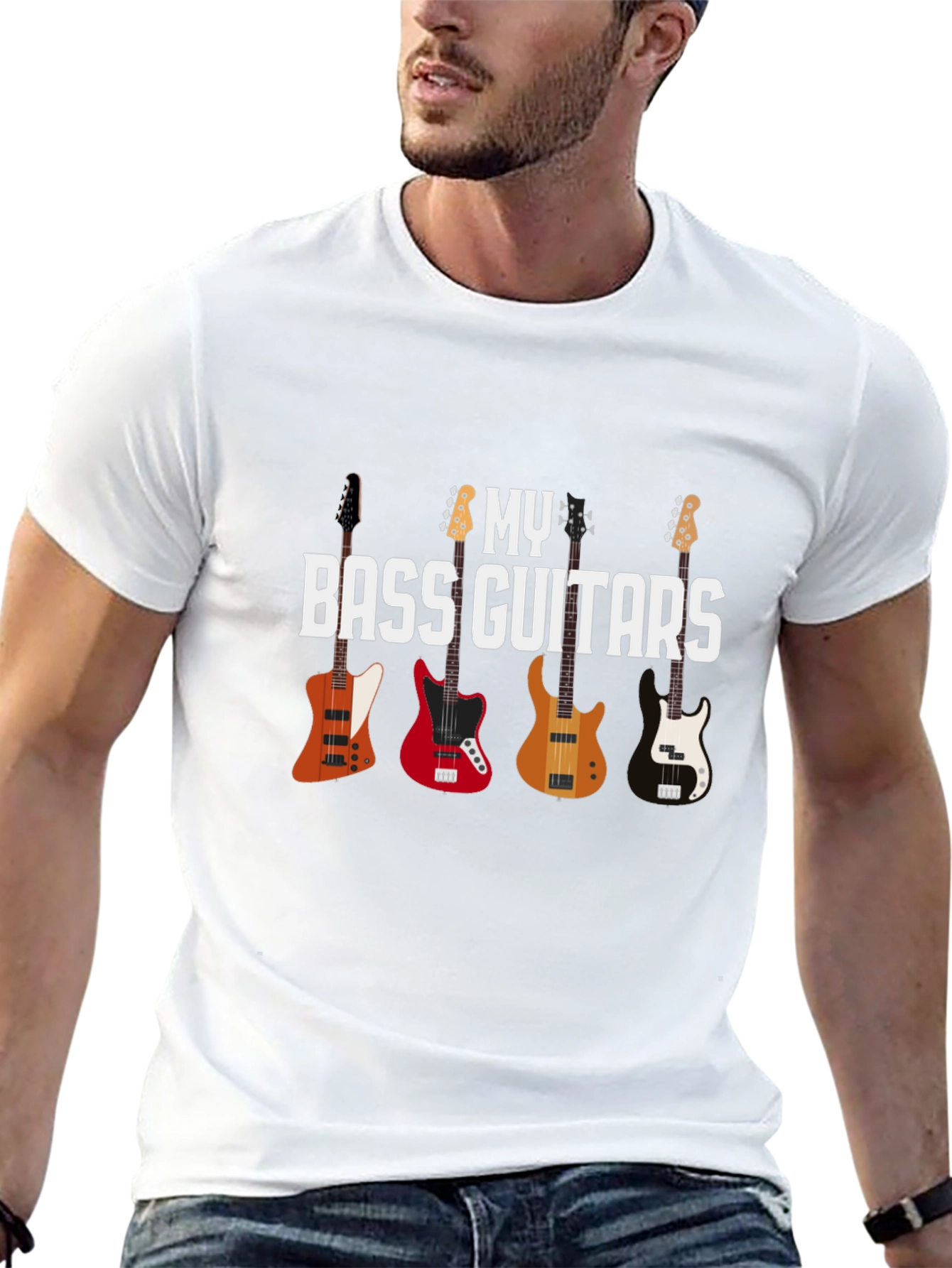 Black Bass Guitars T-Shirt - Musician's Gift view 13