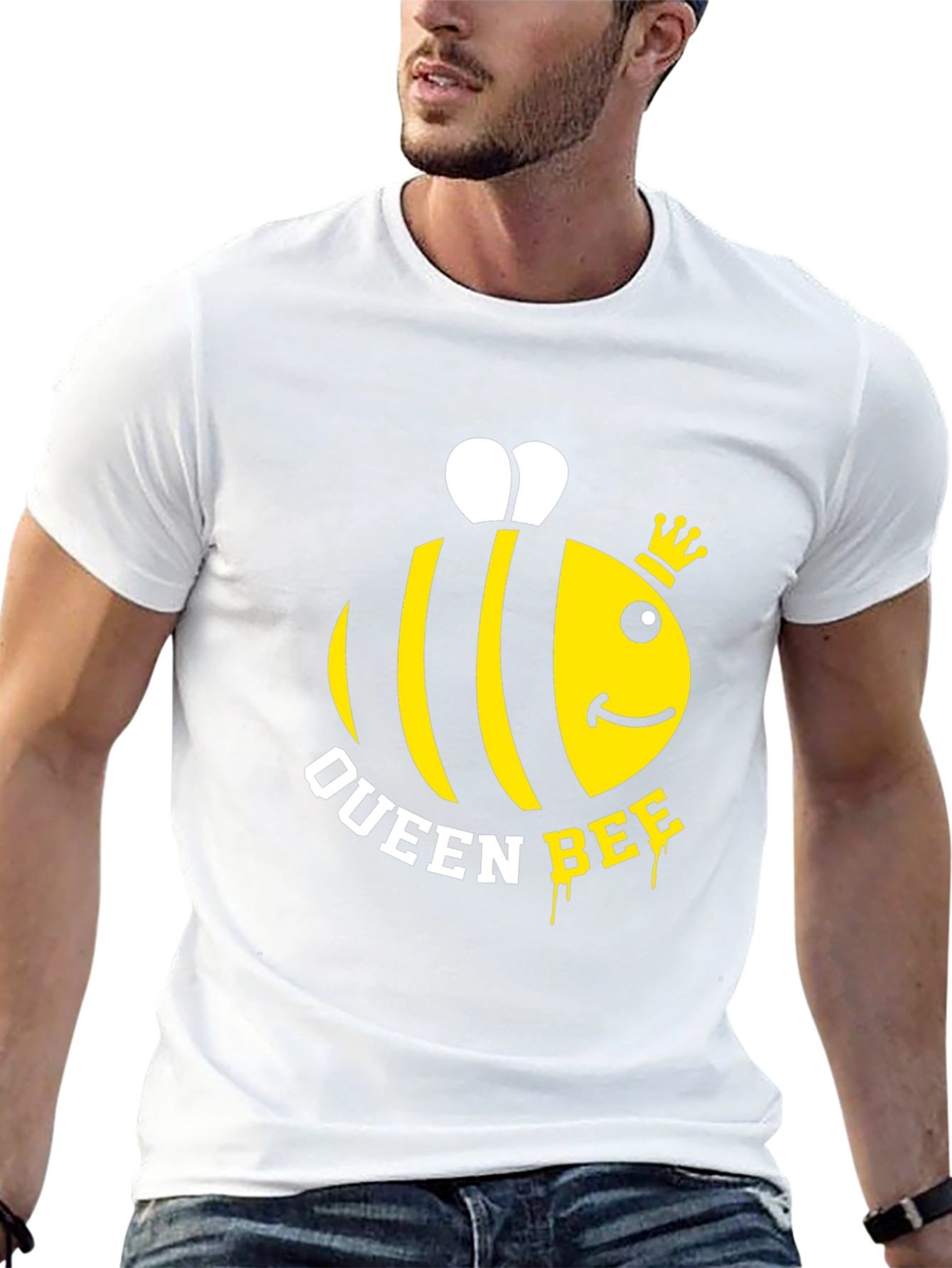 Black Queen Bee Graphic T-Shirt - Trendy Casual Wear view 13