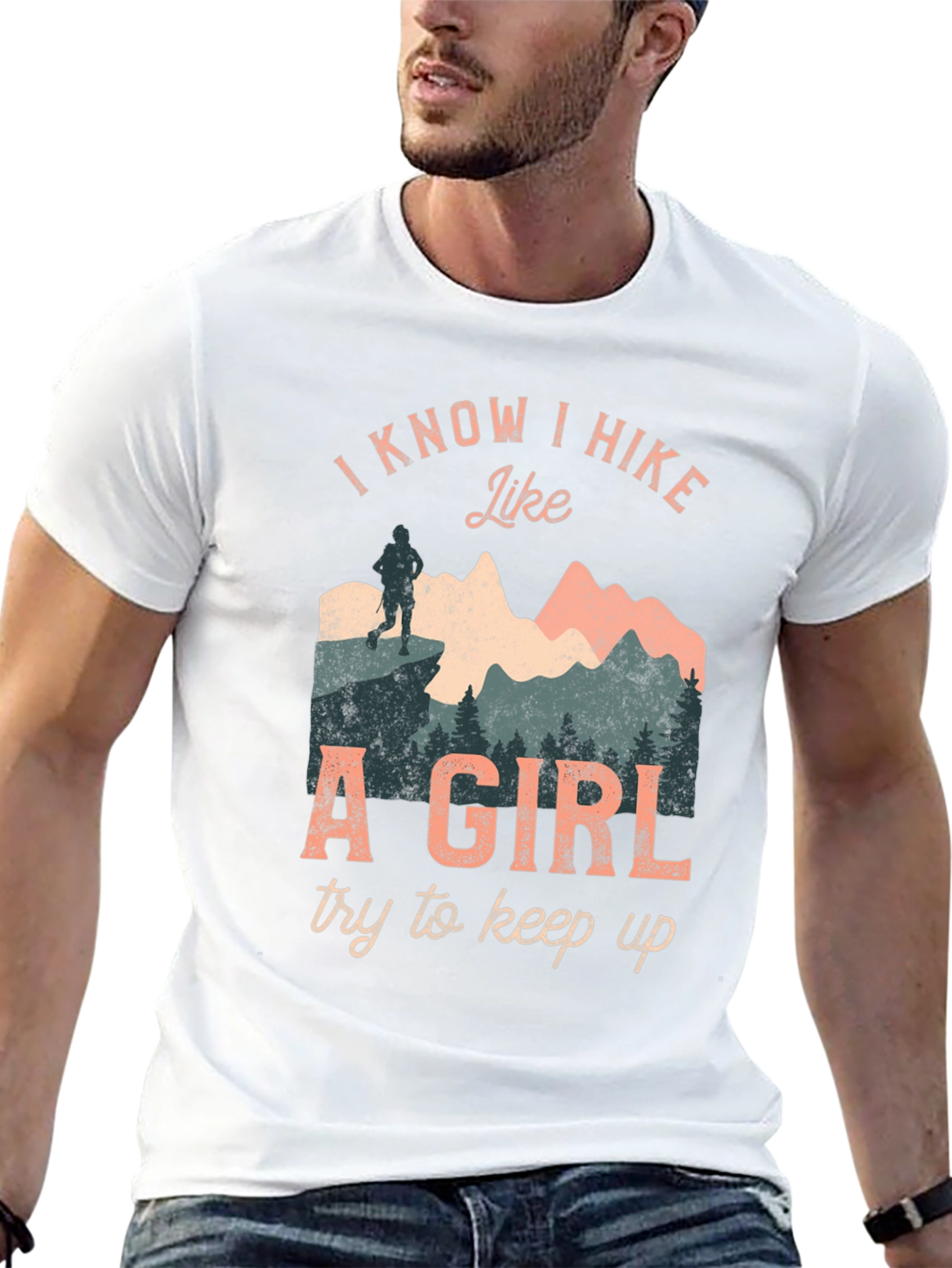 Black I Hike Like A Girl Graphic T-Shirt view 13