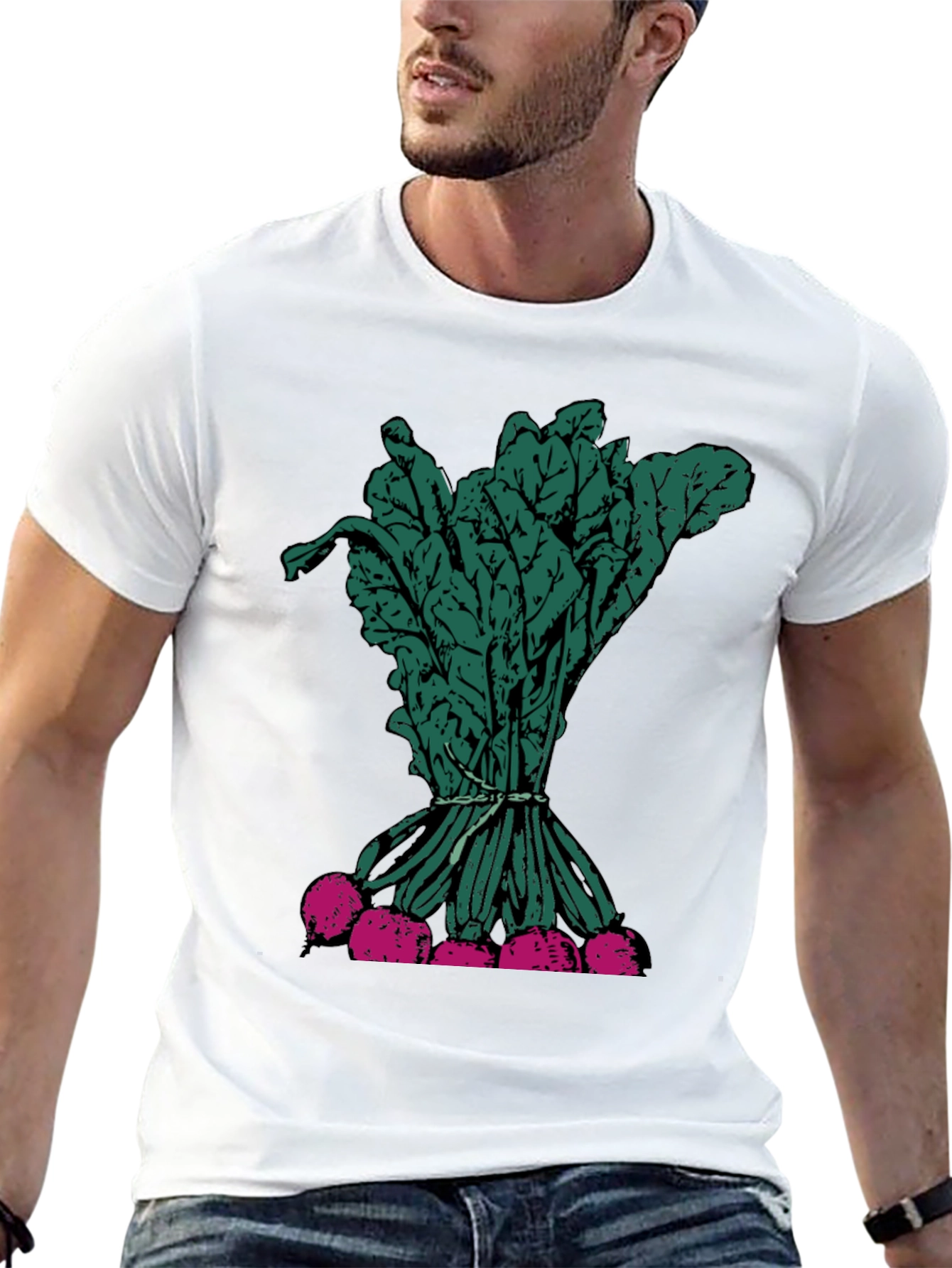 Black Radish Graphic Tee - Fresh Vegetable Print view 13