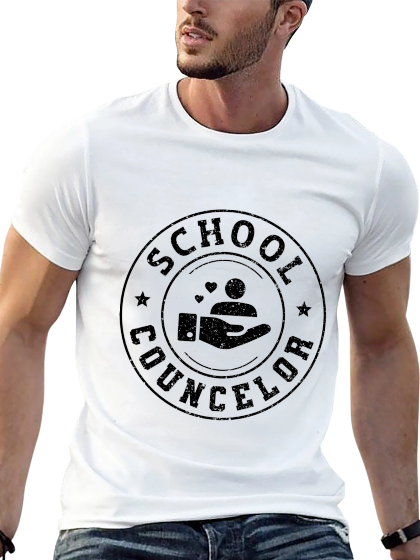 School Counselor T-Shirt - Helping Hand Graphic - 13