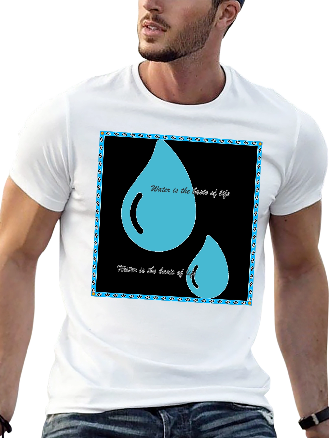 Black Water is Life T-Shirt - Black Graphic Tee view 13