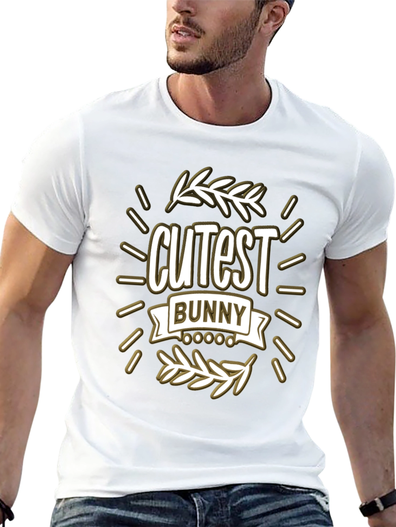 Black Cutest Bunny Graphic T-Shirt - Black view 13