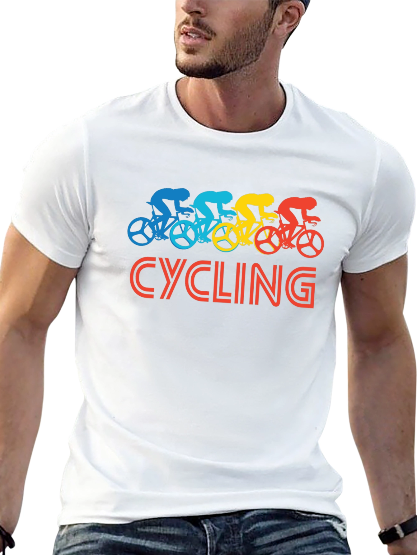 Black Cycling Retro T-Shirt view 13