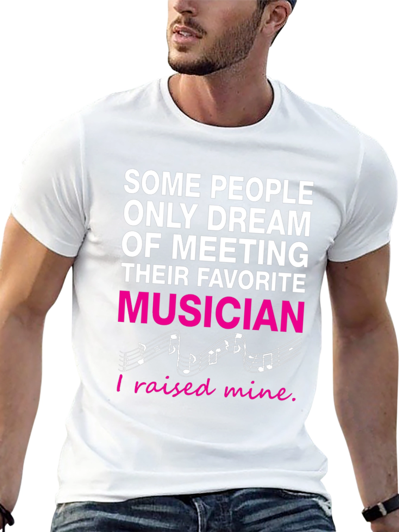 Black Proud Parent Musician Graphic T-Shirt view 13