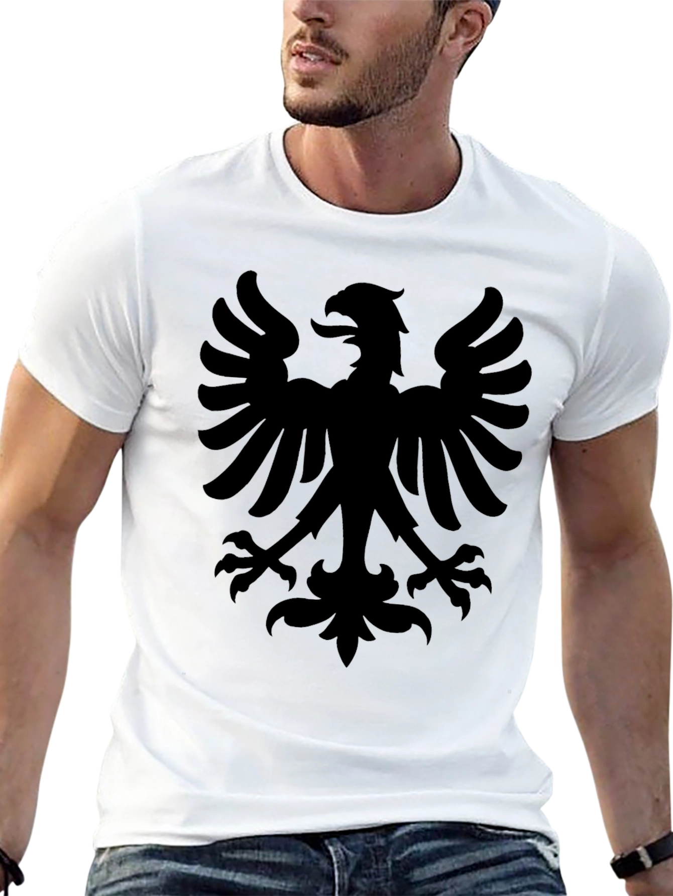 Black Black Eagle Graphic Tee - Bold Statement Shirt view 13