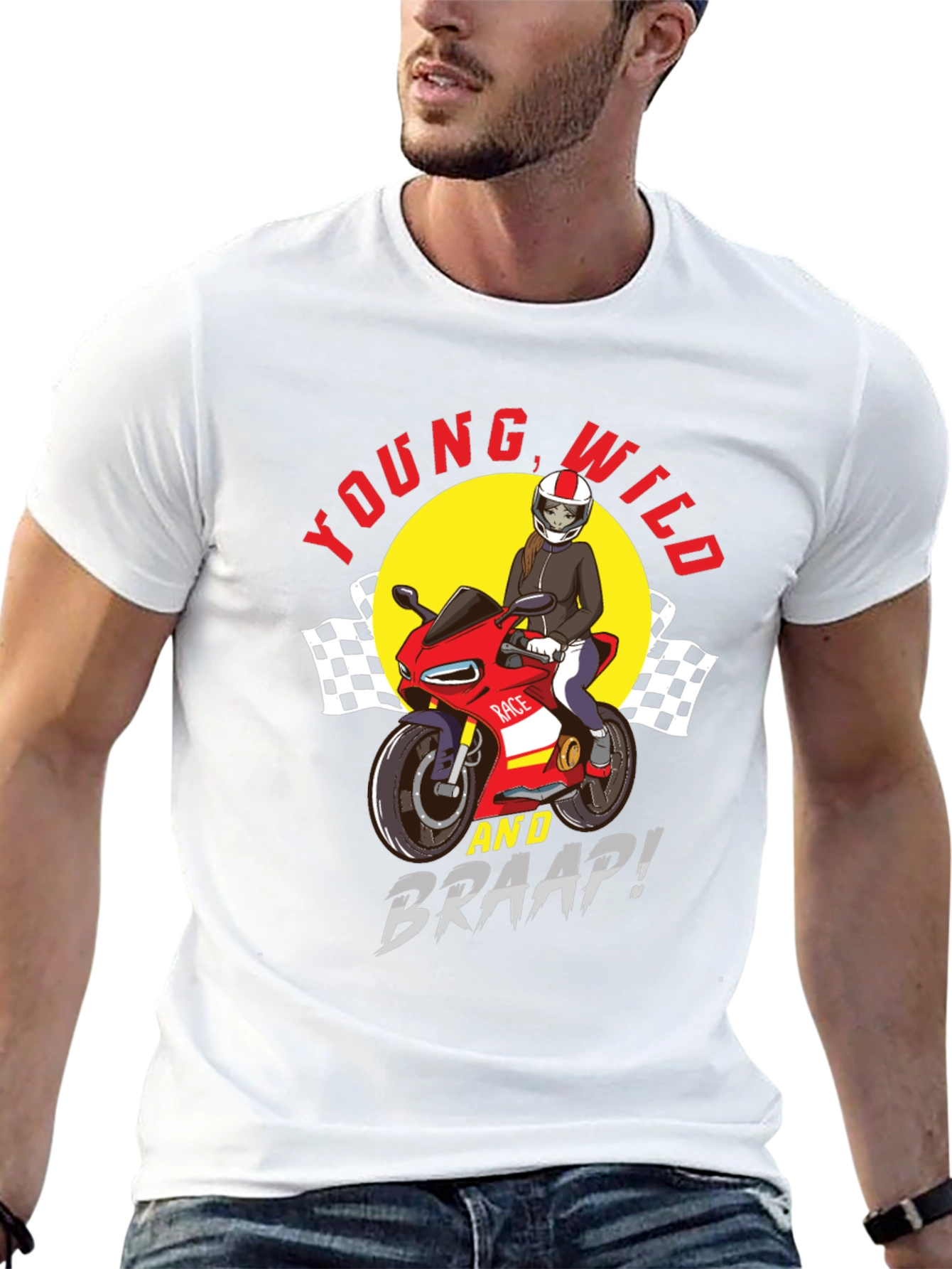 Black Young, Wild & Braap! Graphic Tee view 13