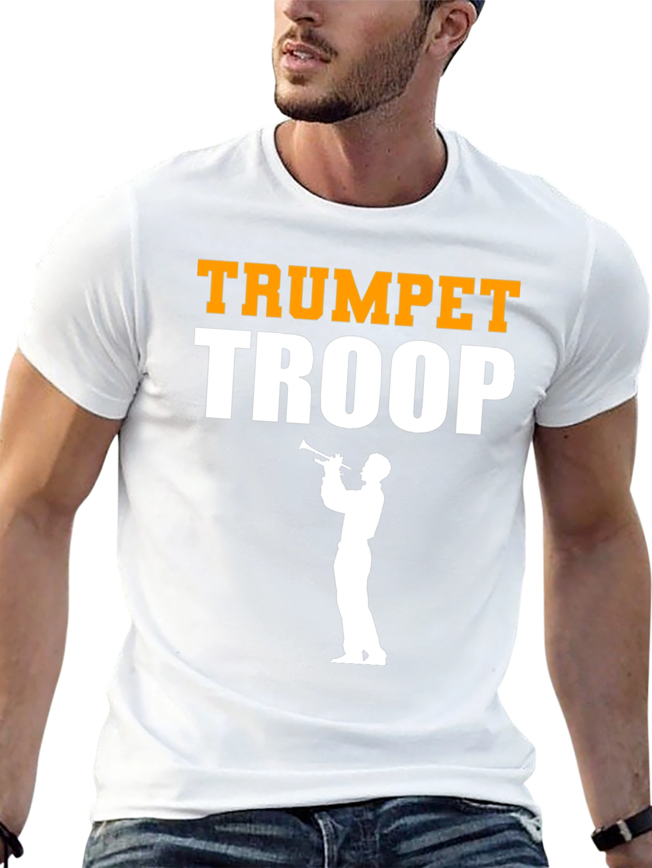 Black Trumpet Troop Graphic Tee - Musician T-Shirt view 13