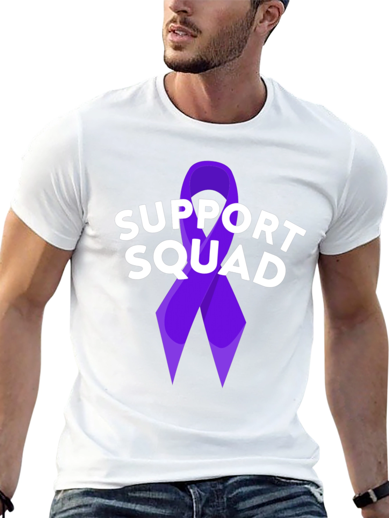 Black Support Squad Ribbon Tee view 13