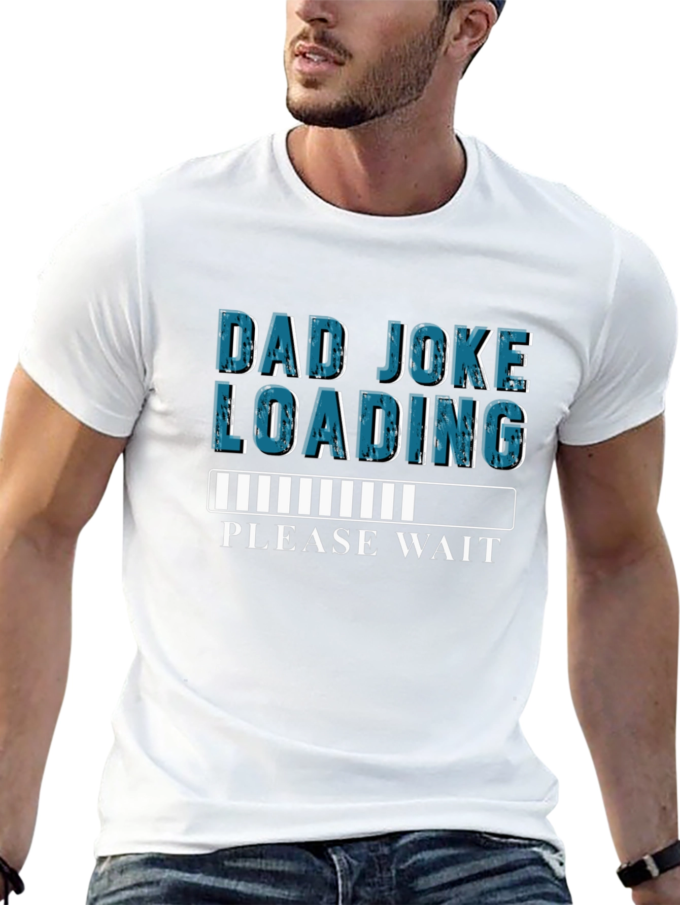 Black Dad Joke Loading T-Shirt - Humorous Novelty Tee view 13