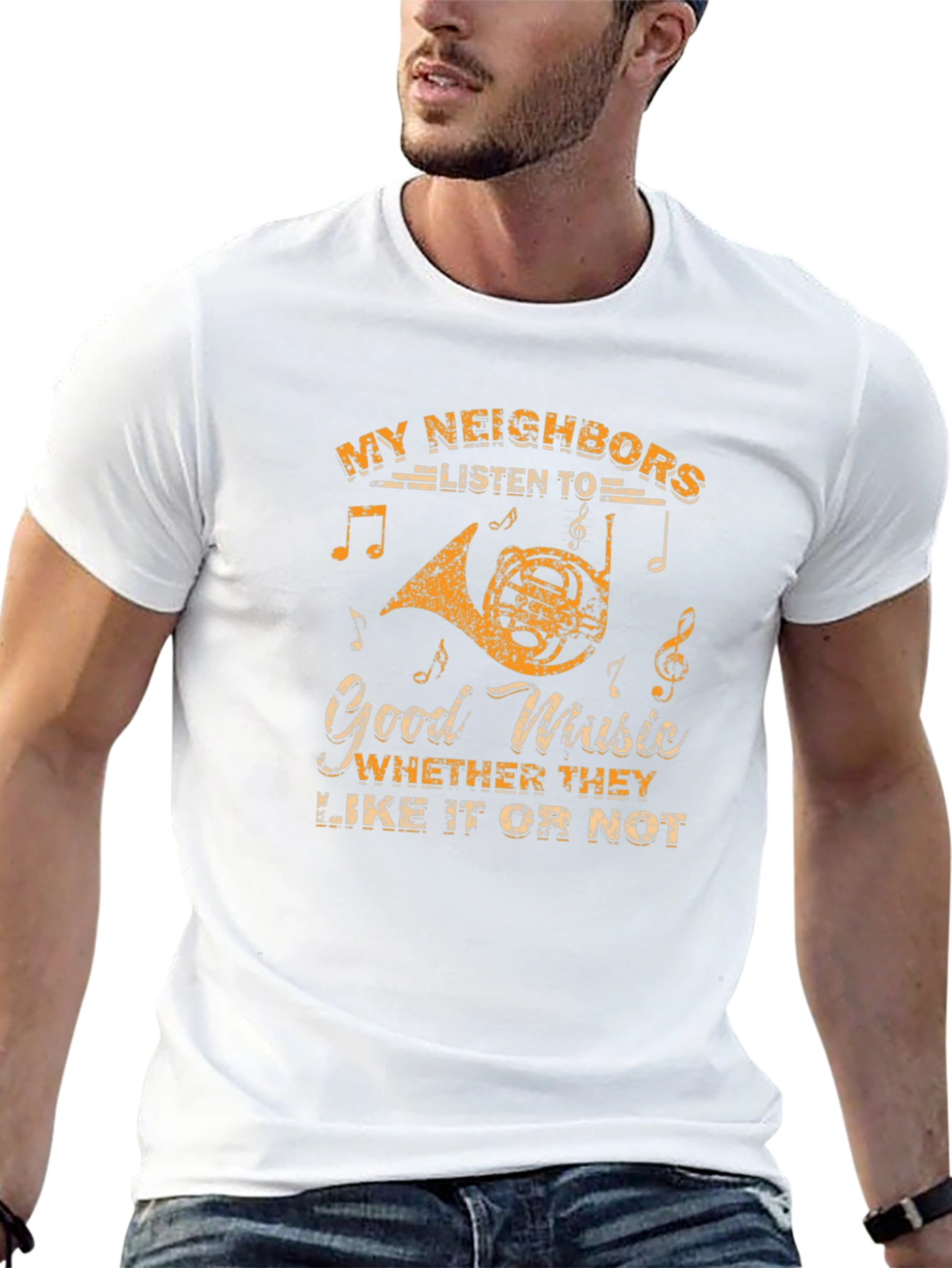 Black Music Lover T-Shirt: "My Neighbors Listen To Good Music" view 13