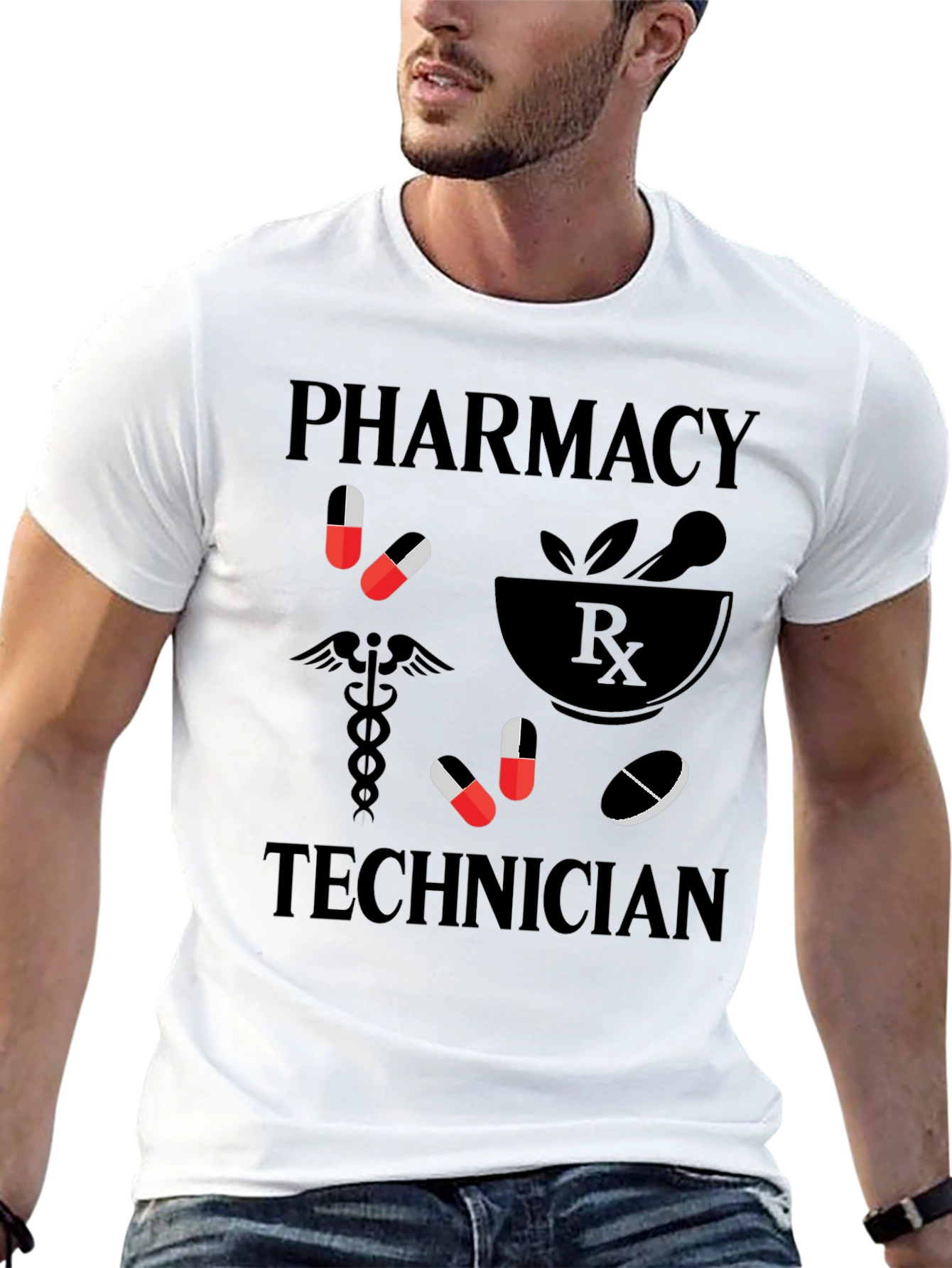 Black Pharmacy Technician Graphic Tee view 13