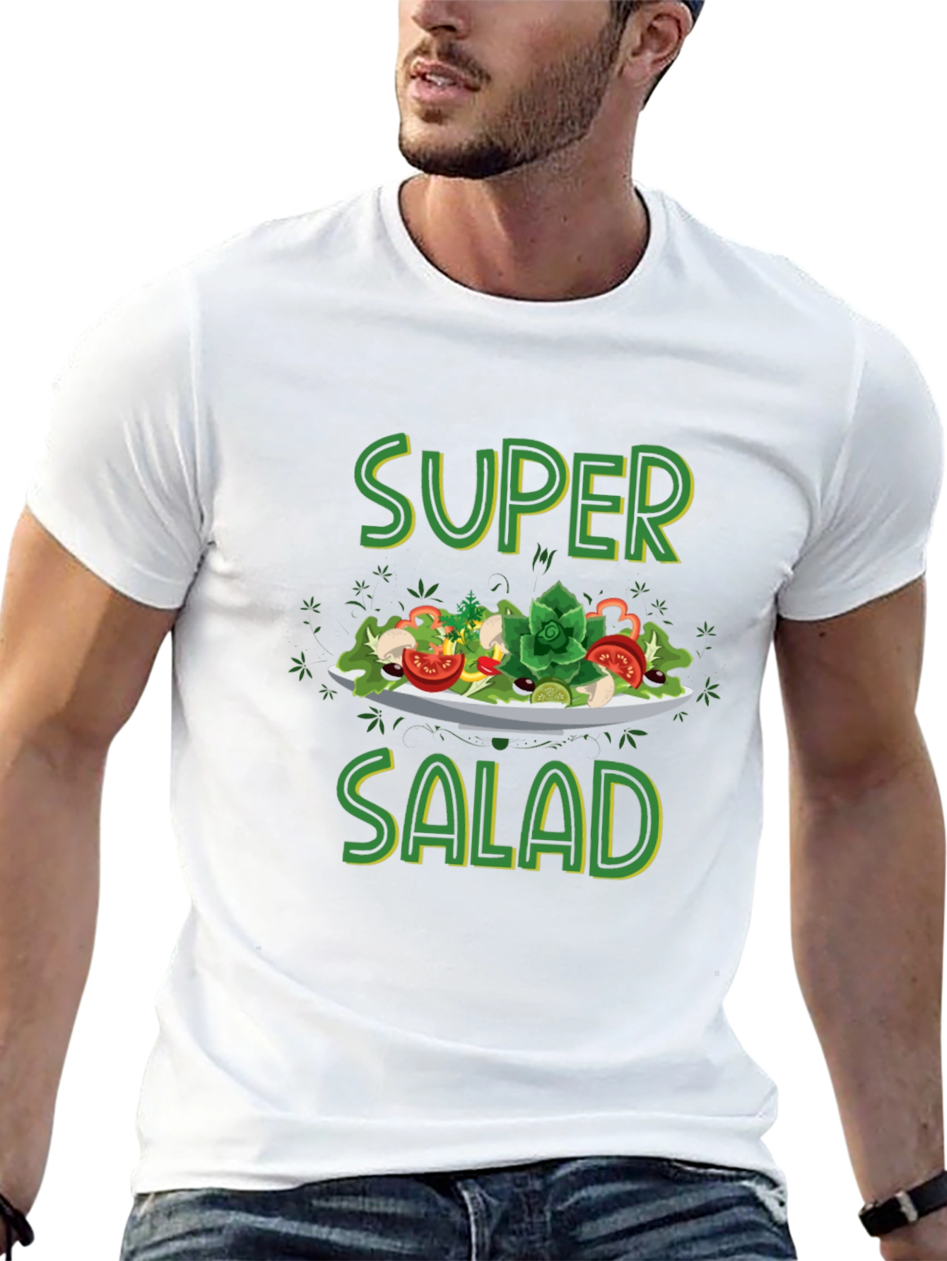 Black Super Salad T-Shirt | Black | Fun & Casual view 13