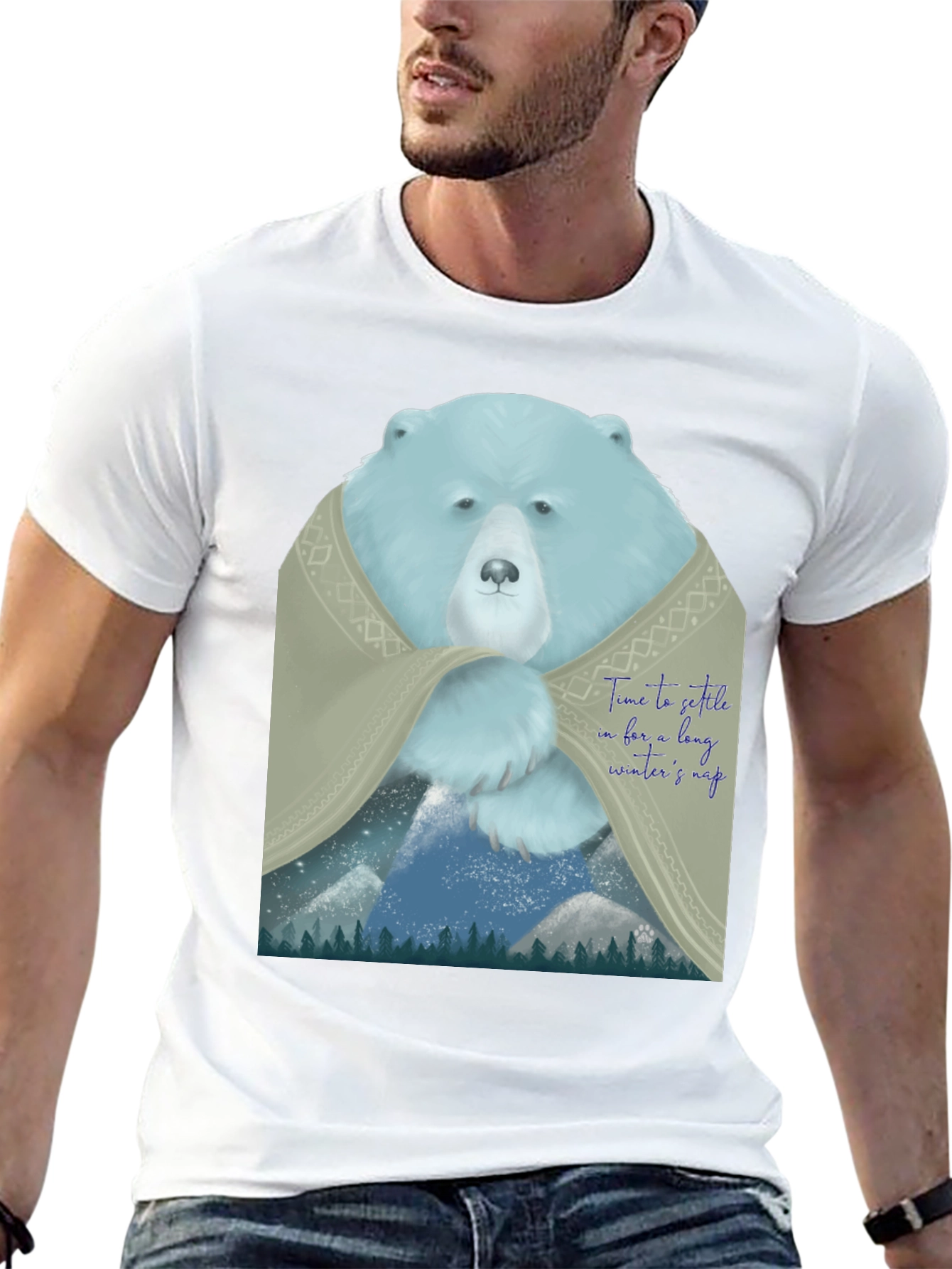 Black Bear Winter Nap Graphic Tee view 13