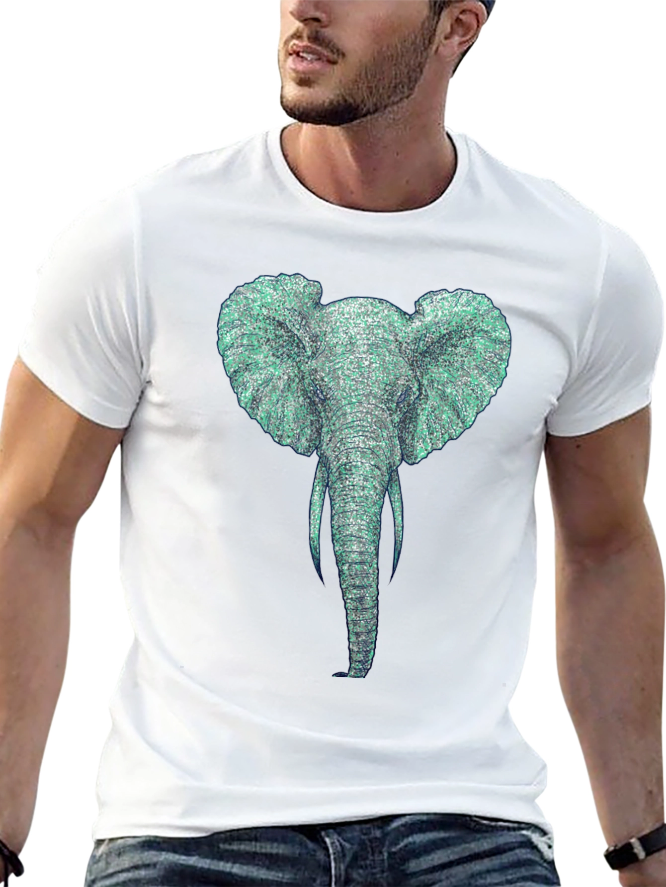 Black Elephant Graphic T-Shirt - Unique Design view 13