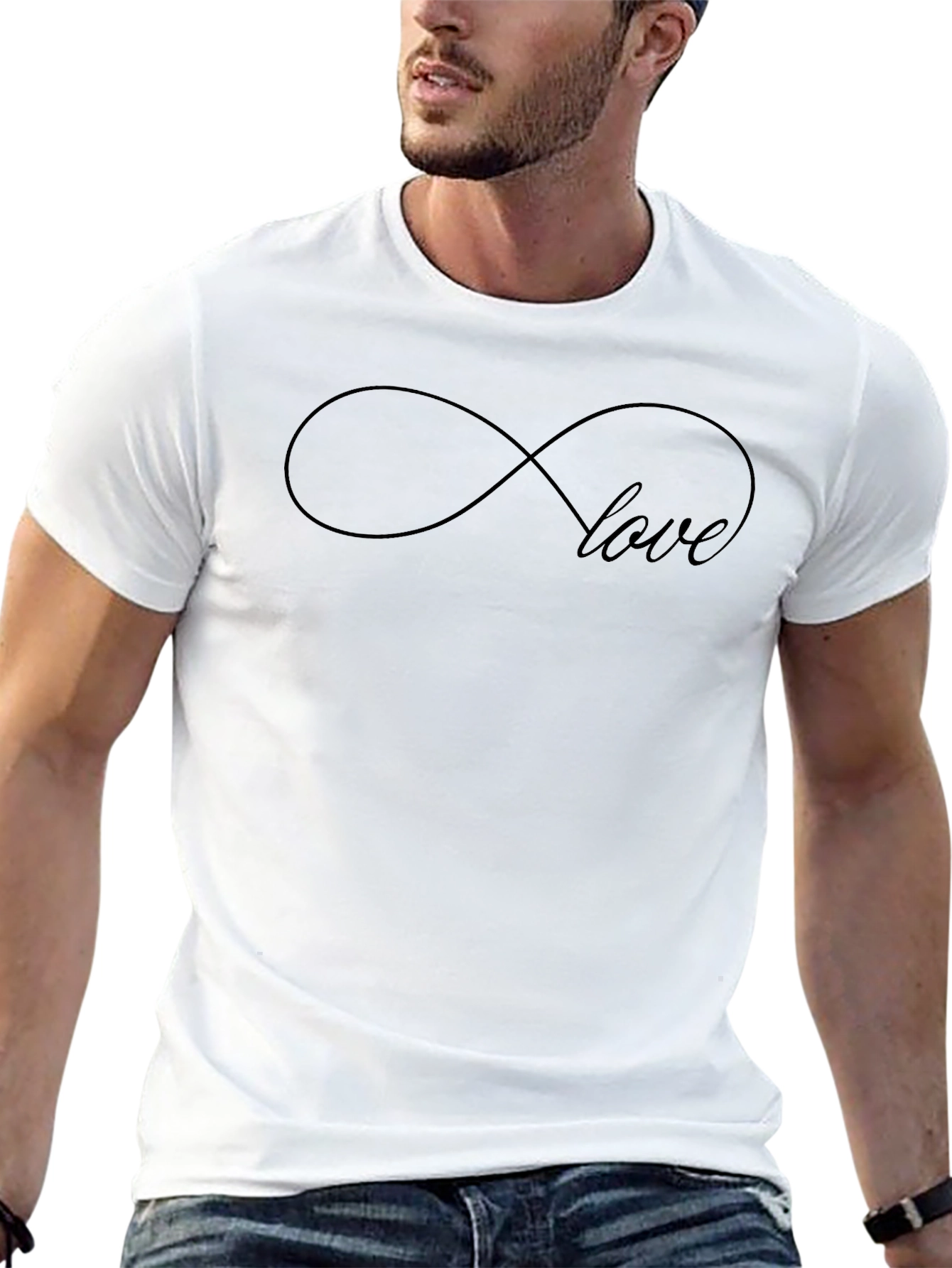 Black Infinity Love Black T-Shirt view 13