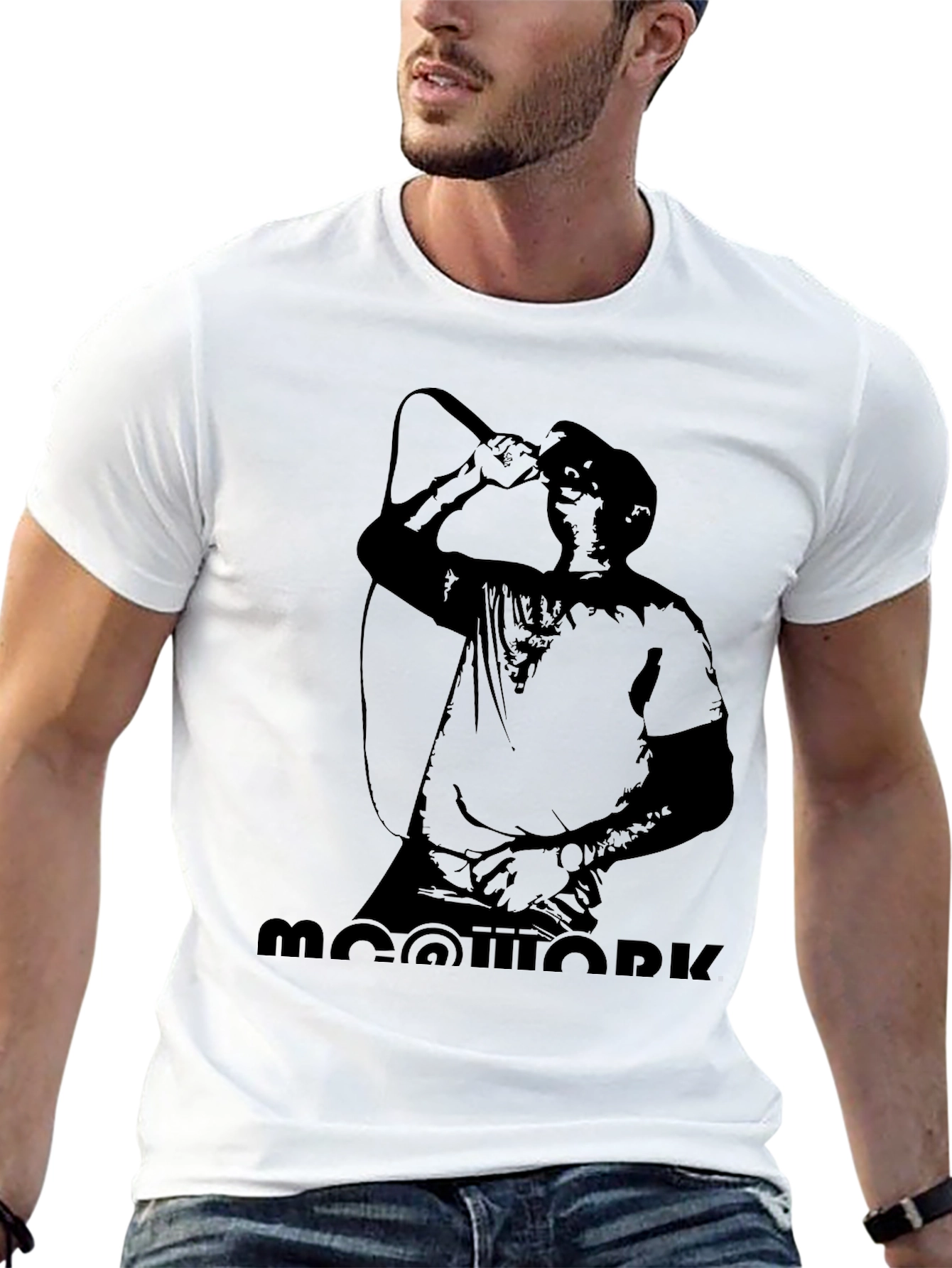 Black Moowork Black Graphic T-Shirt view 13