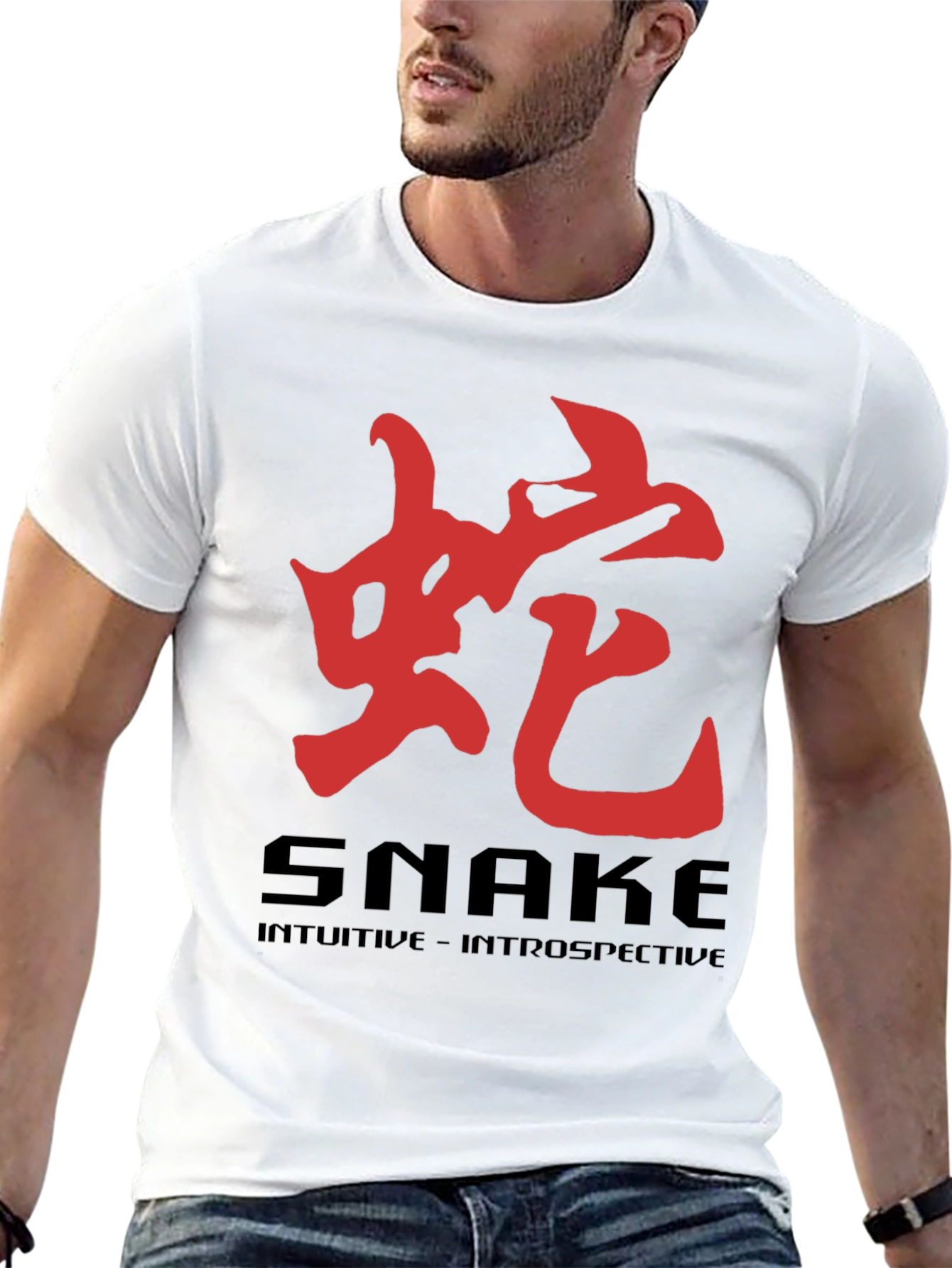 Black Snake Chinese Zodiac T-Shirt - Intuitive Design view 13