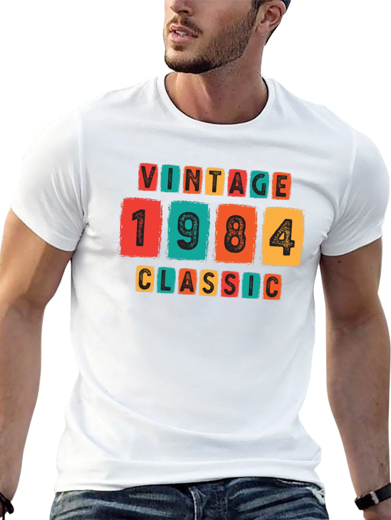 Black Vintage 1984 Classic Graphic T-Shirt view 13