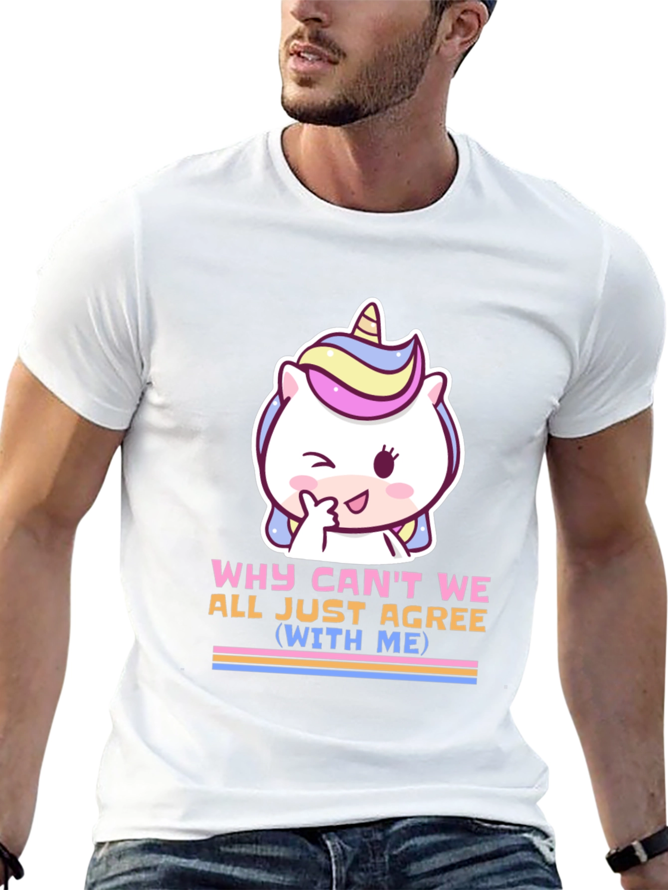 Black Unicorn T-Shirt - Why Can't We All Just Agree (With Me) view 13