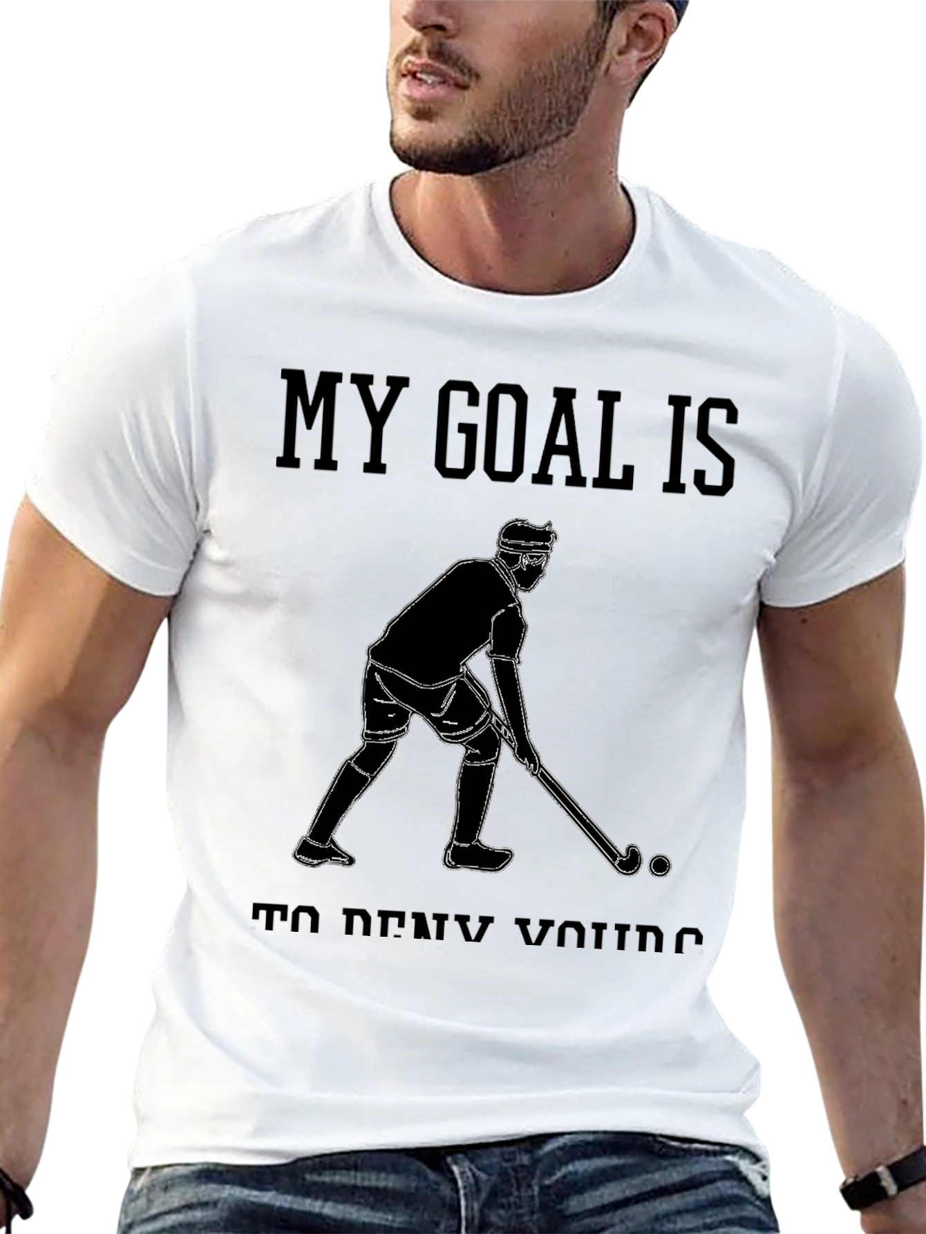 Black Hockey Goal T-Shirt view 13