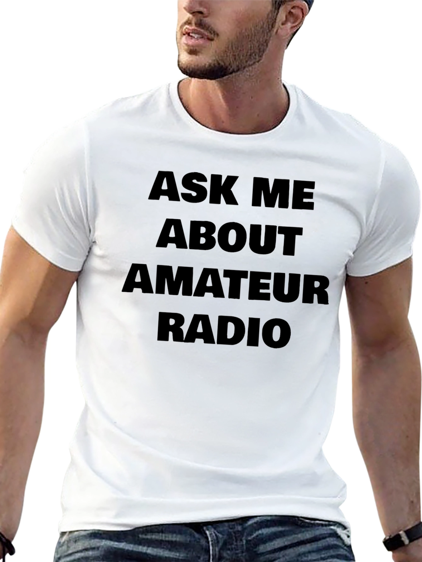 Black Ask Me About Amateur Radio Black T-Shirt view 13