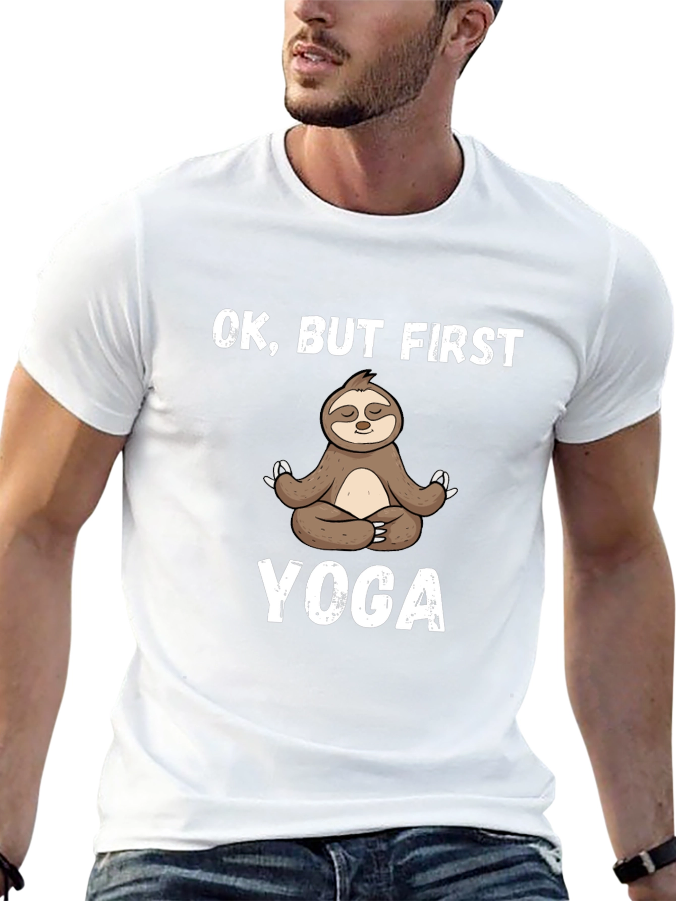 Black OK, BUT FIRST YOGA T-Shirt view 13