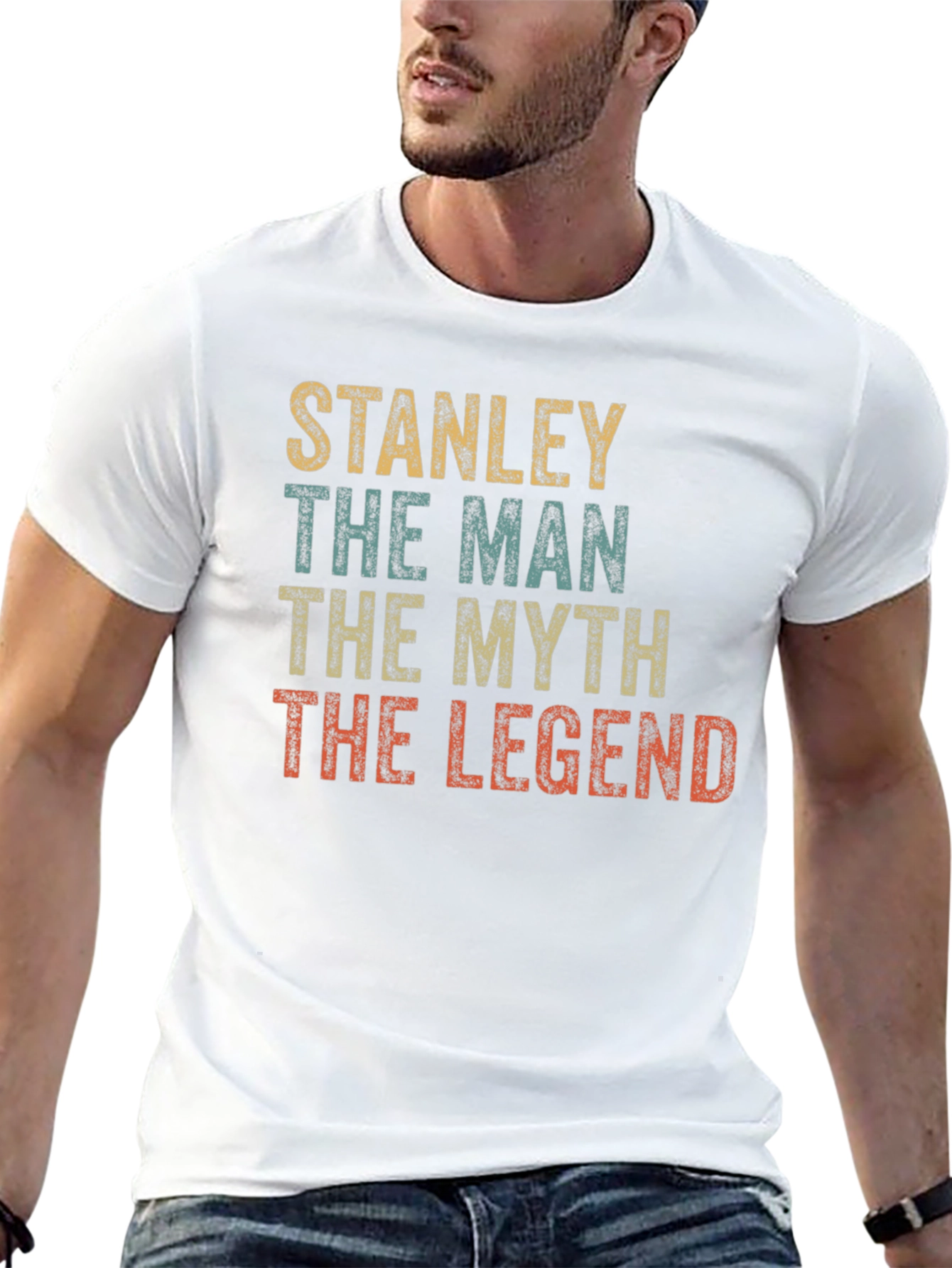 Black Stanley The Man, Myth, Legend T-Shirt - Black view 13