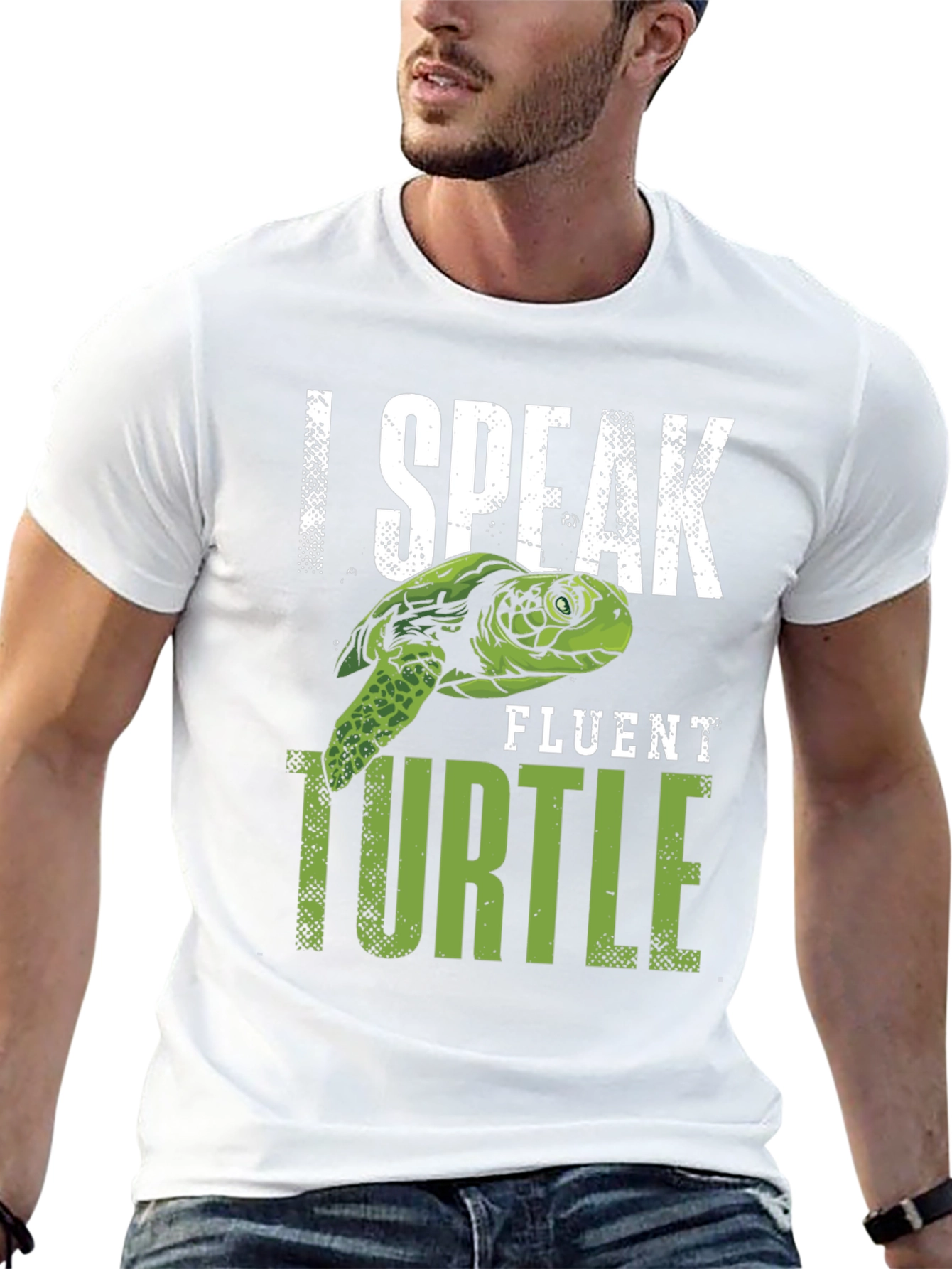 Black I Speak Fluent Turtle Graphic T-Shirt view 13