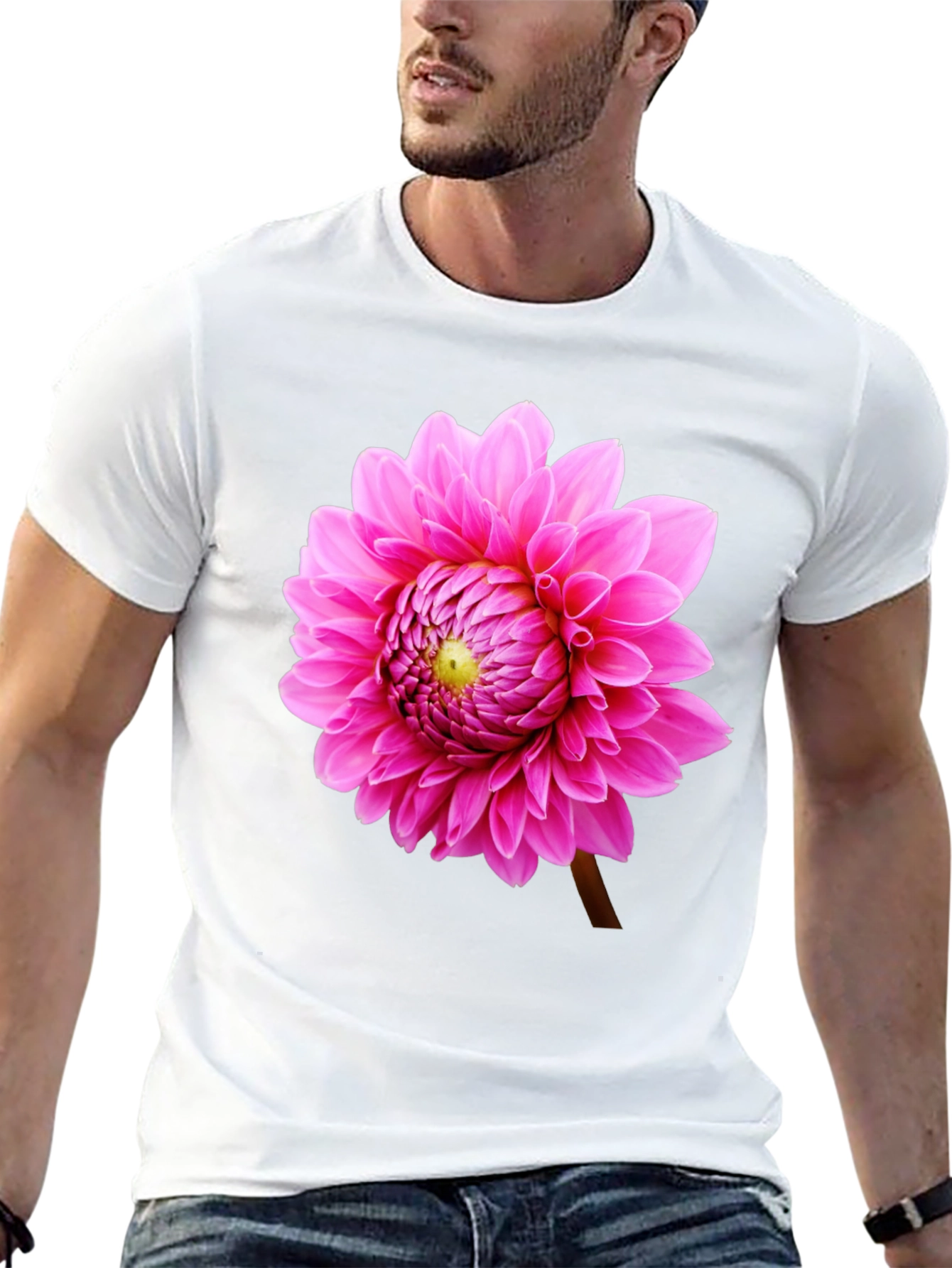 Black Floral Print Black T-Shirt view 13