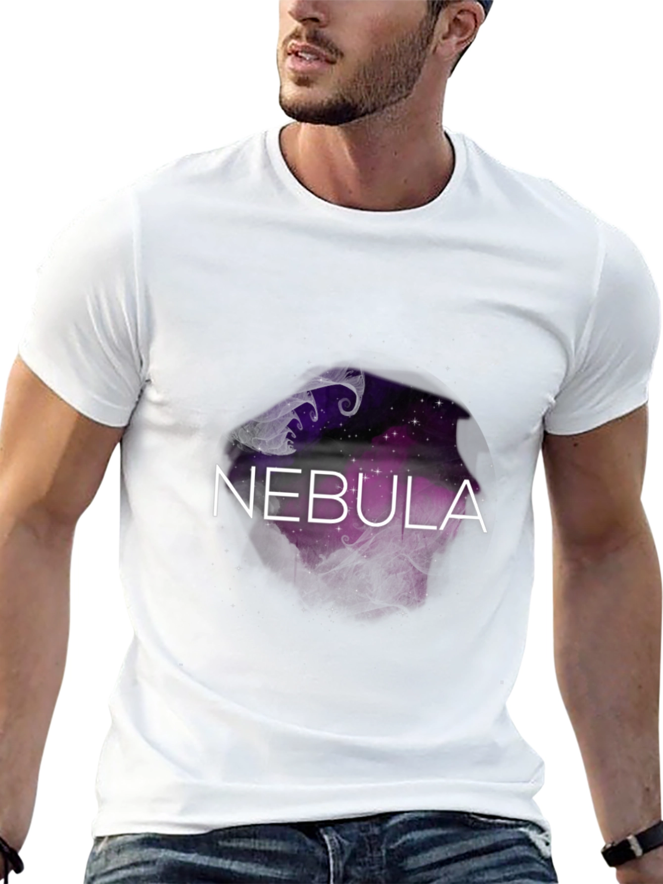 Nebula Galaxy Graphic T-Shirt - Black - 13
