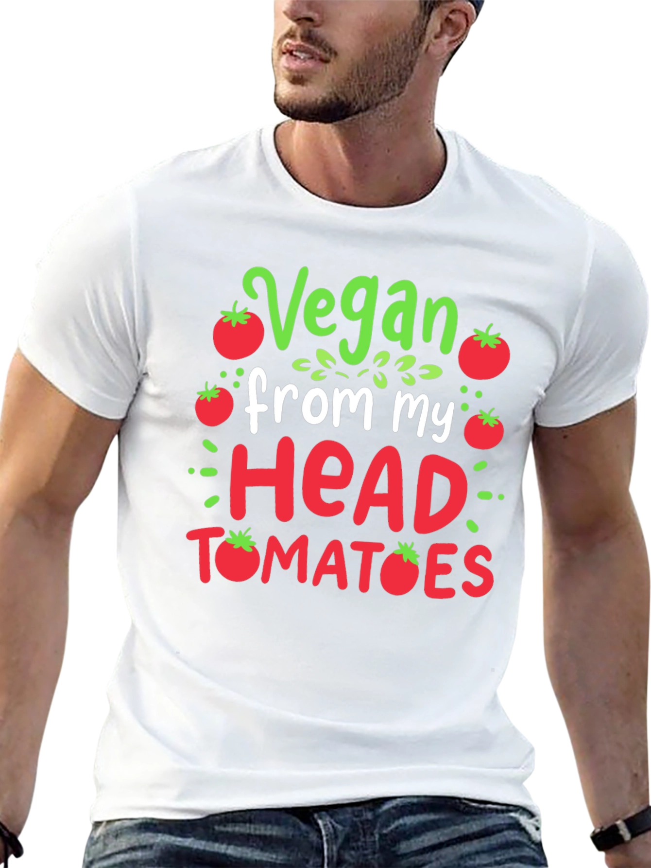 Black Vegan Tomato T-Shirt - Funny Plant Based Tee view 13