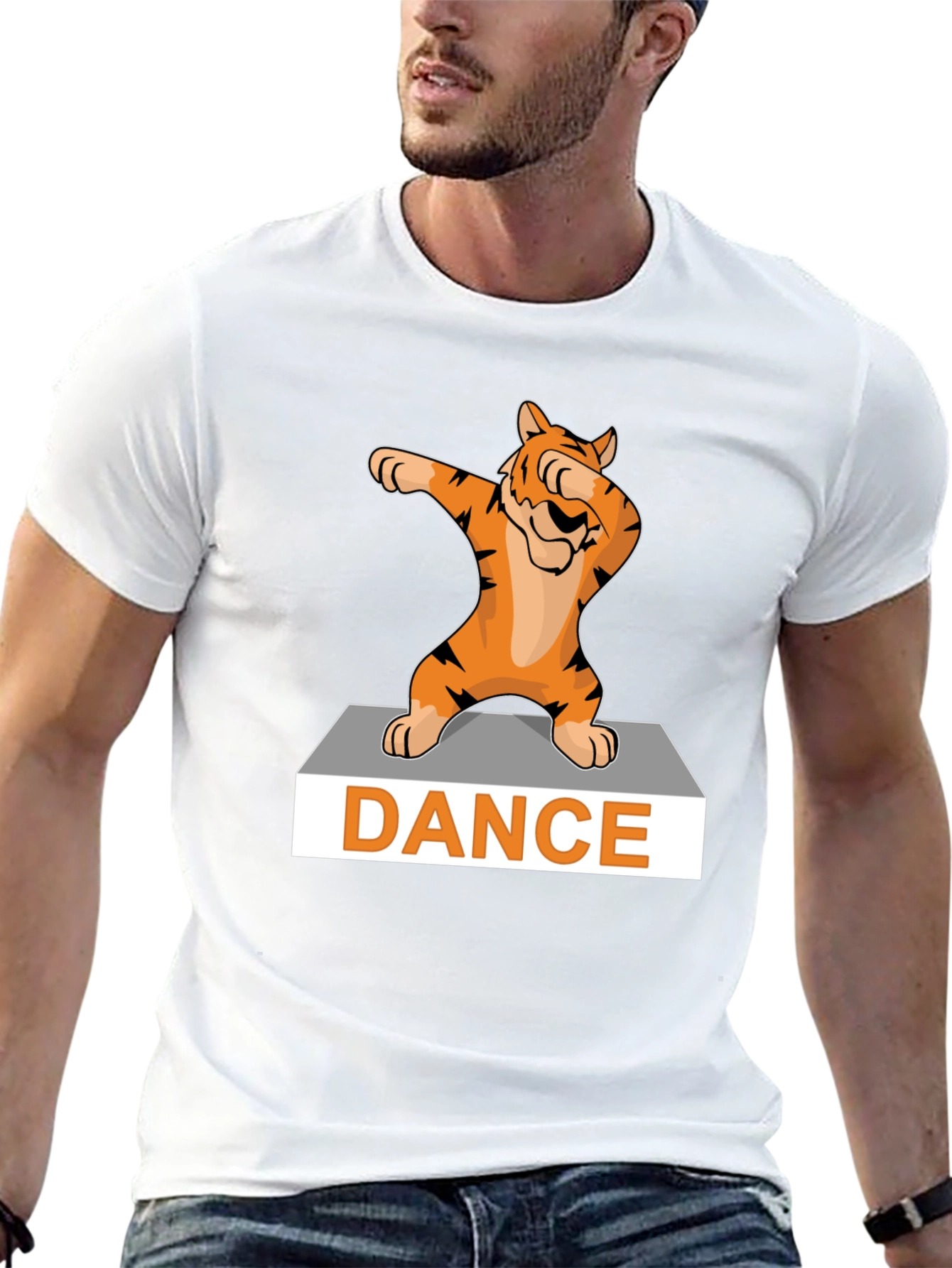 Black Dabbing Tiger Graphic Tee - Dance Edition view 13