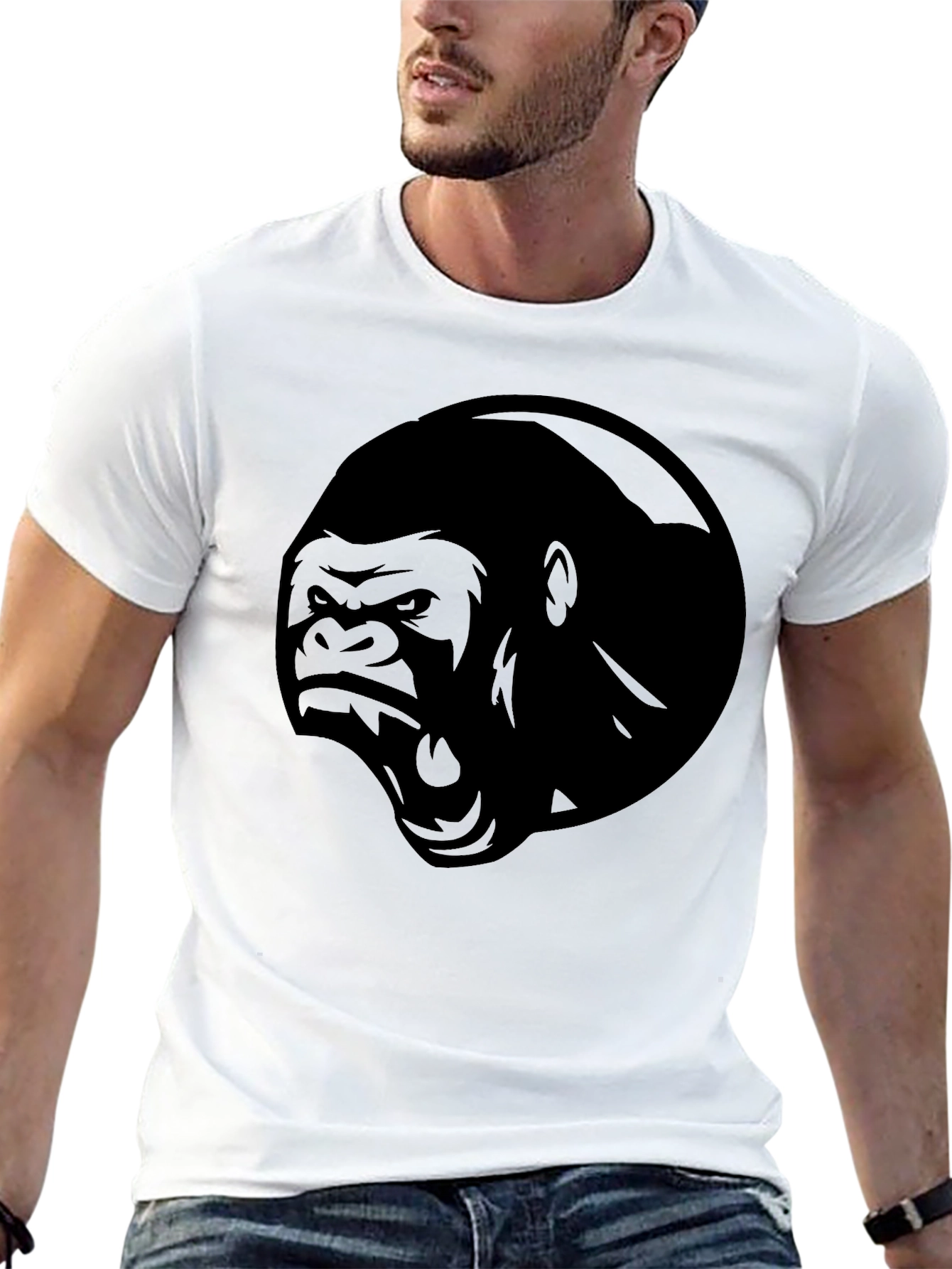 Black Black Gorilla Graphic T-Shirt view 13