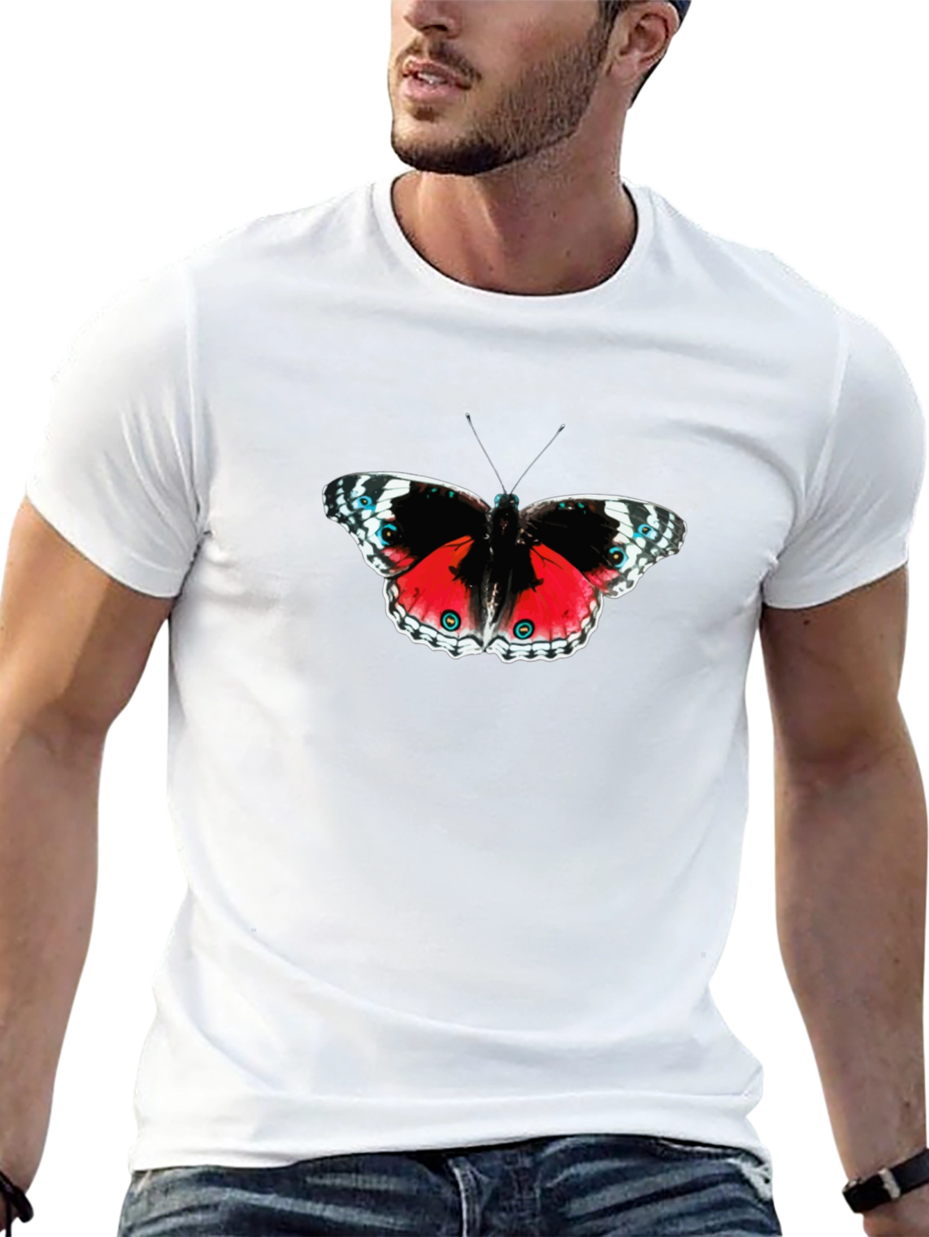 Black Butterfly Graphic Black T-Shirt view 13