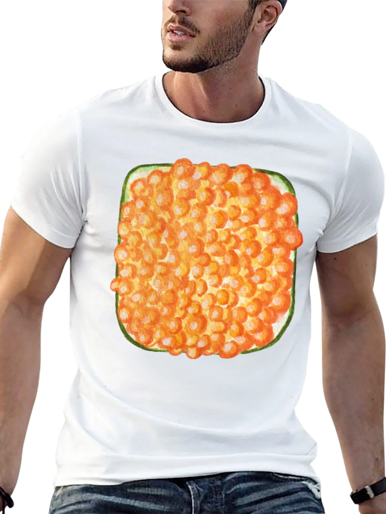 Black Caviar Square T-Shirt - Unique Food Tee view 13