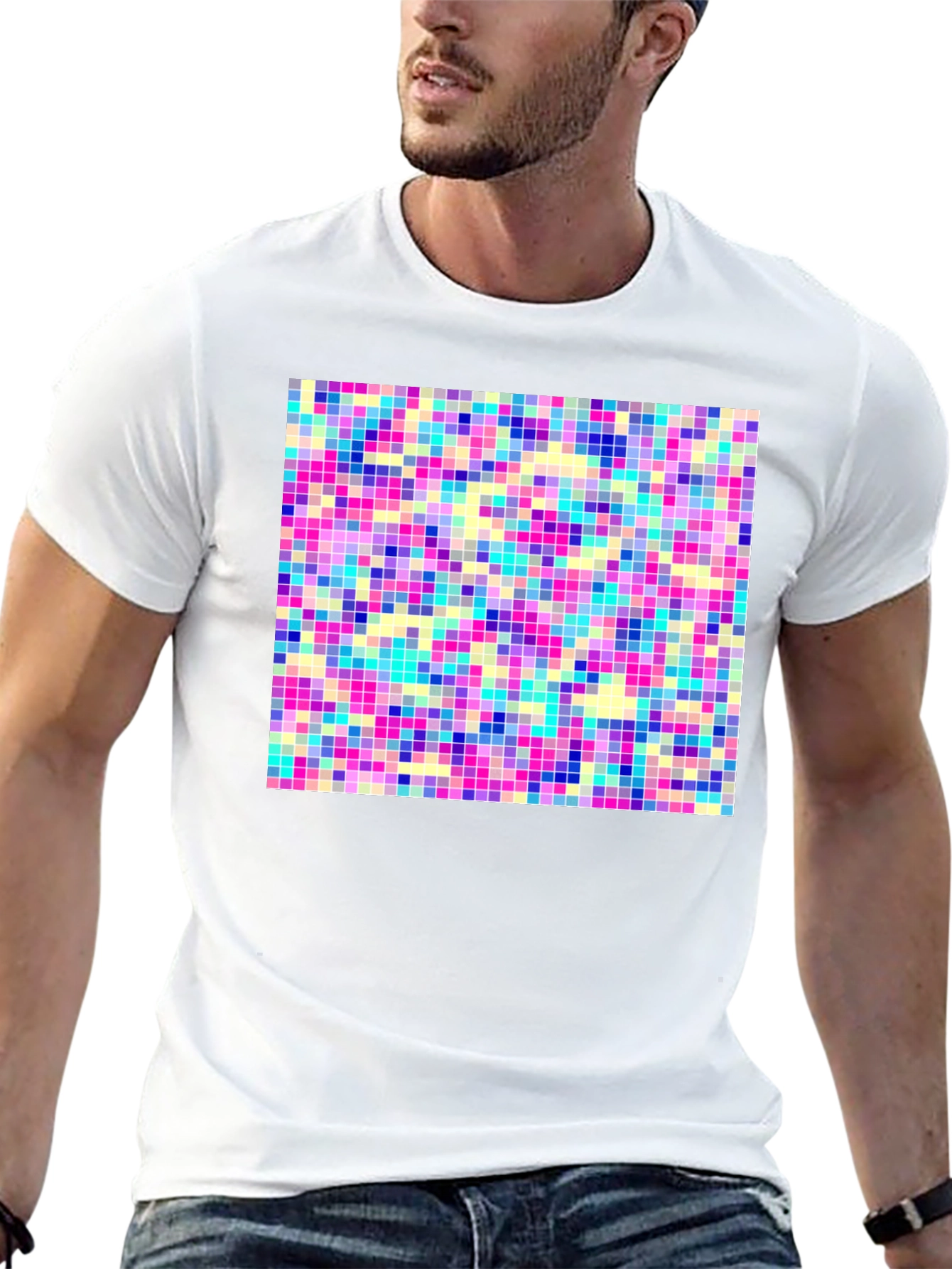 Black Pixel Art T-Shirt - Retro Style view 13
