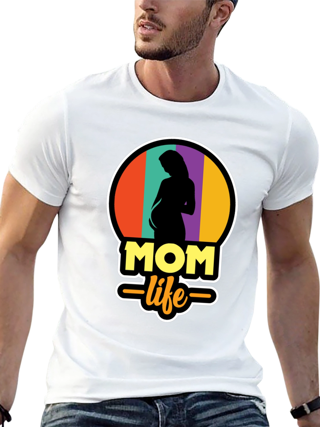 Black Mom Life T-Shirt - Pregnancy Tee view 13