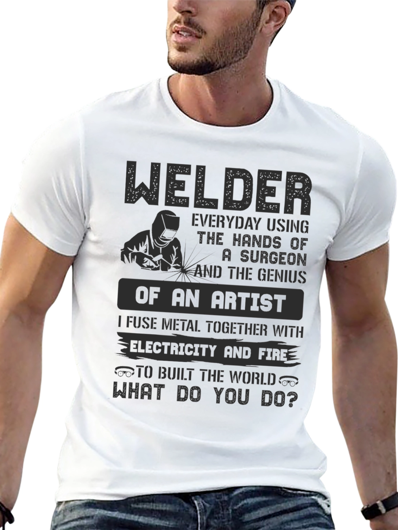 Black Welder Artist T-Shirt - Everyday Hero Apparel view 13