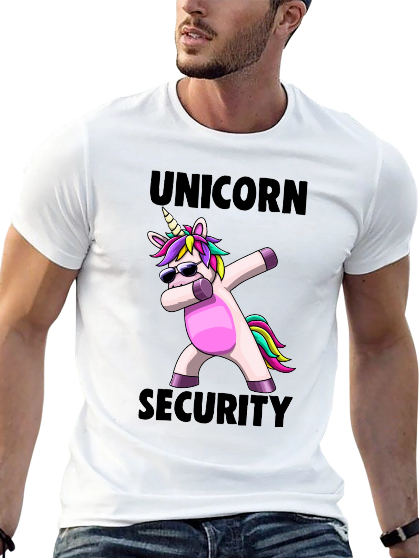 Black Unicorn Security Dabbing T-Shirt - Fun & Unique Design view 13