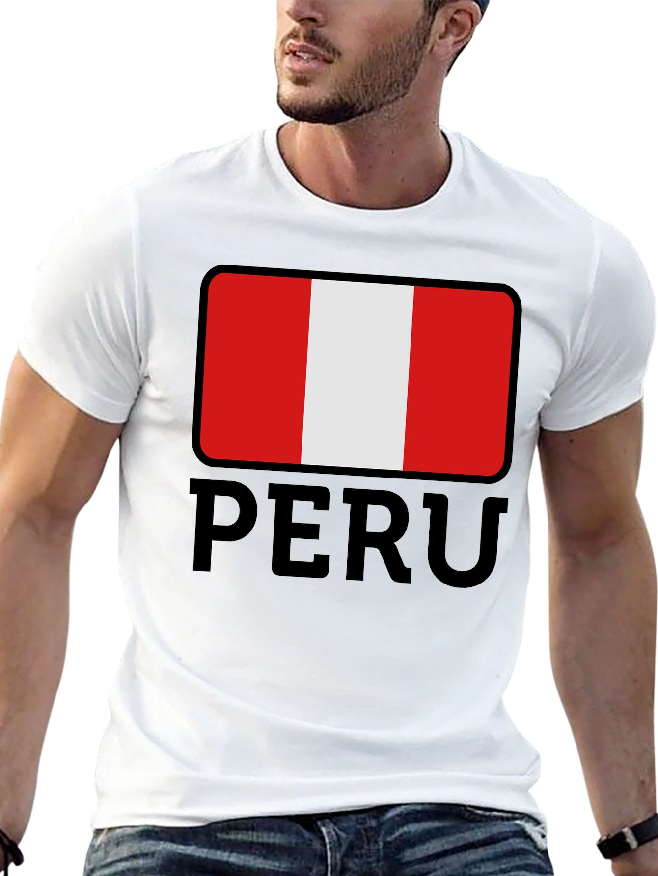 Black Peru Flag T-Shirt - Stylish National Pride Tee view 13