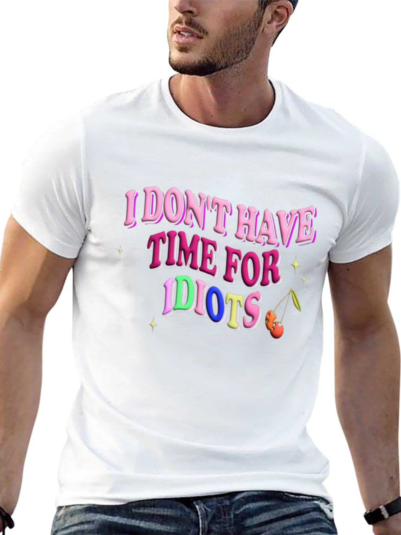 Black I Don't Have Time for Idiots T-Shirt view 13