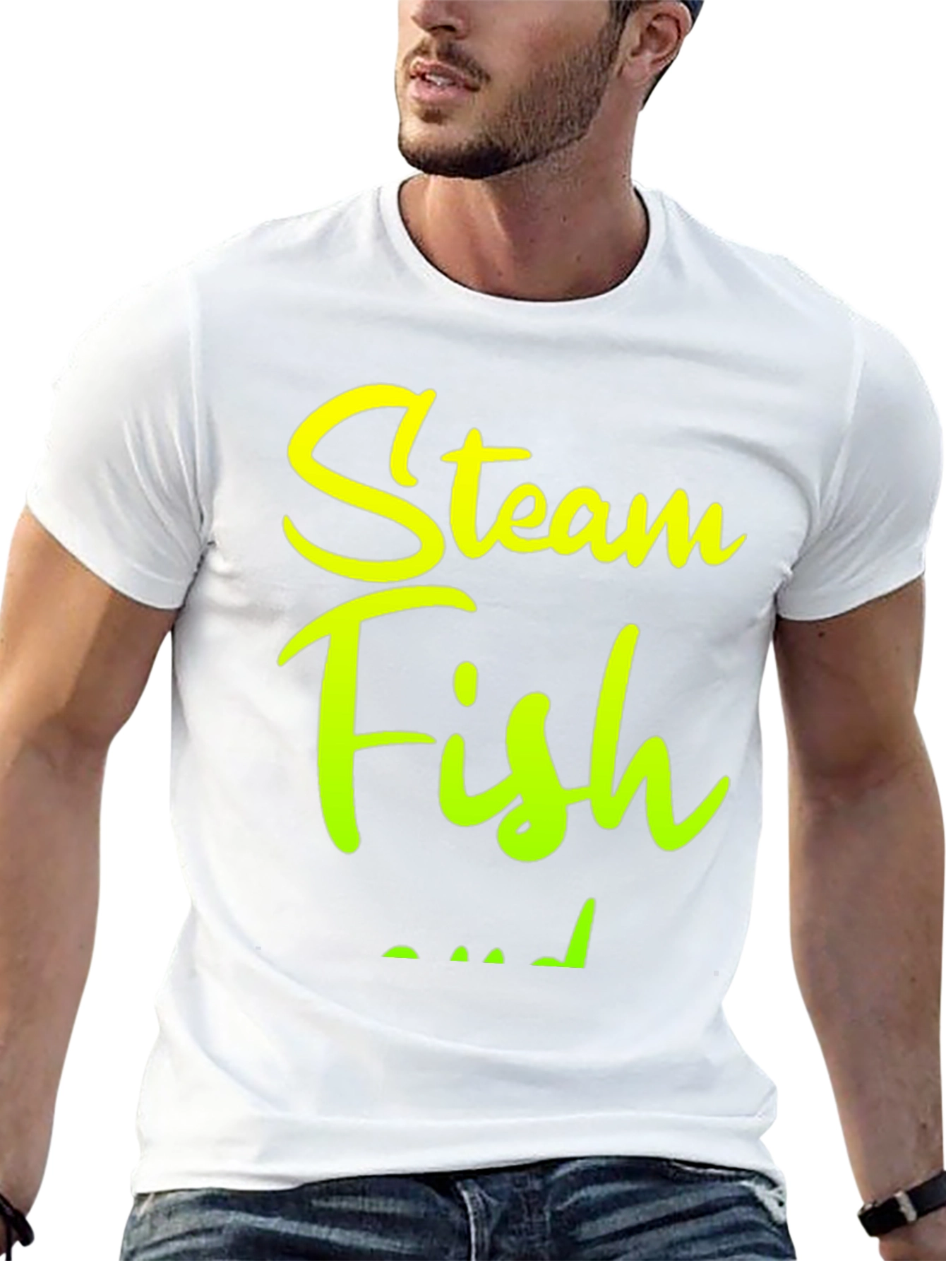 Black Steam Fish T-Shirt - Comfortable and Stylish view 13