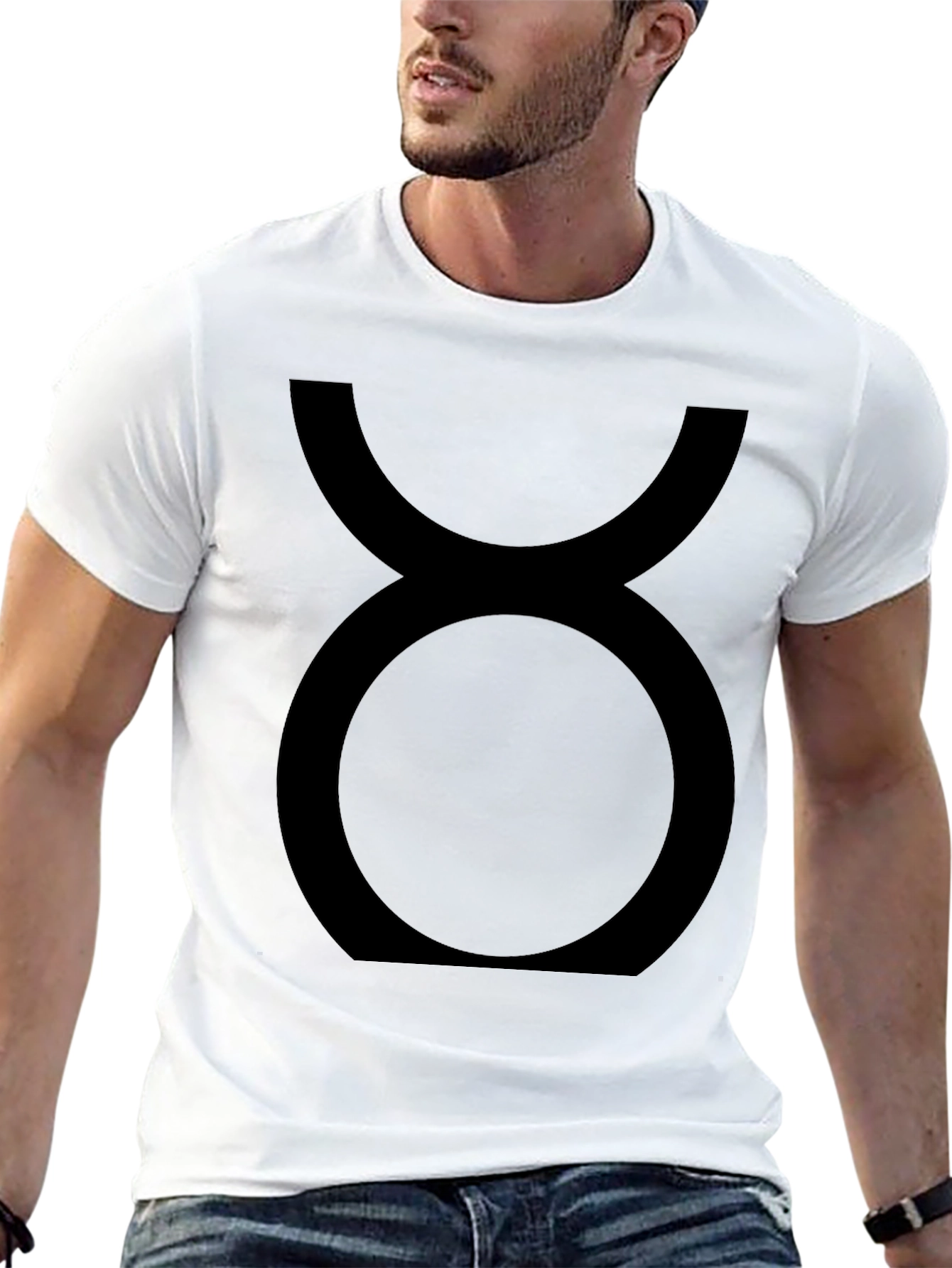 Black Taurus Zodiac Sign Black Graphic Tee view 13