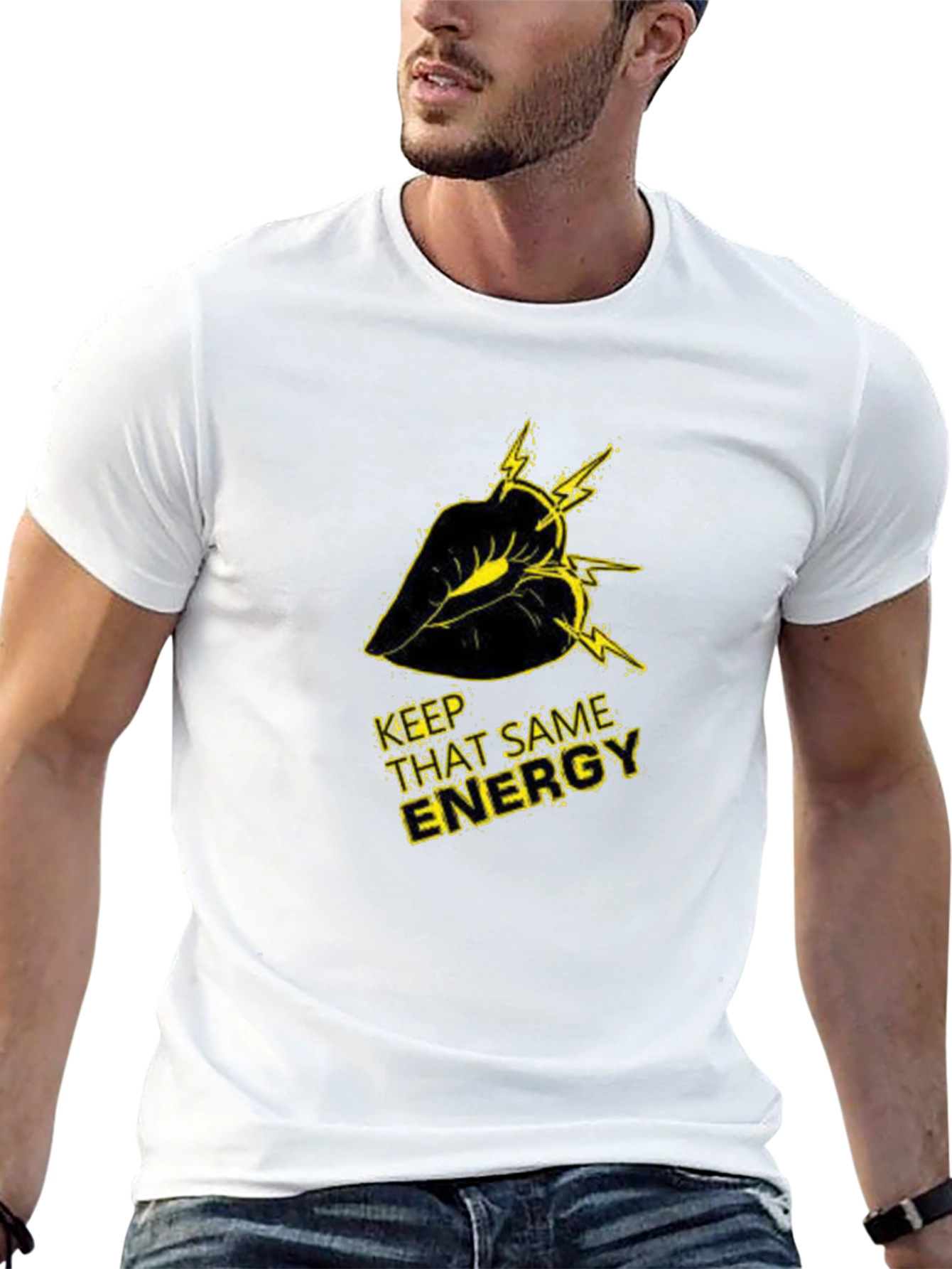 Black Keep That Same Energy Graphic Tee view 13