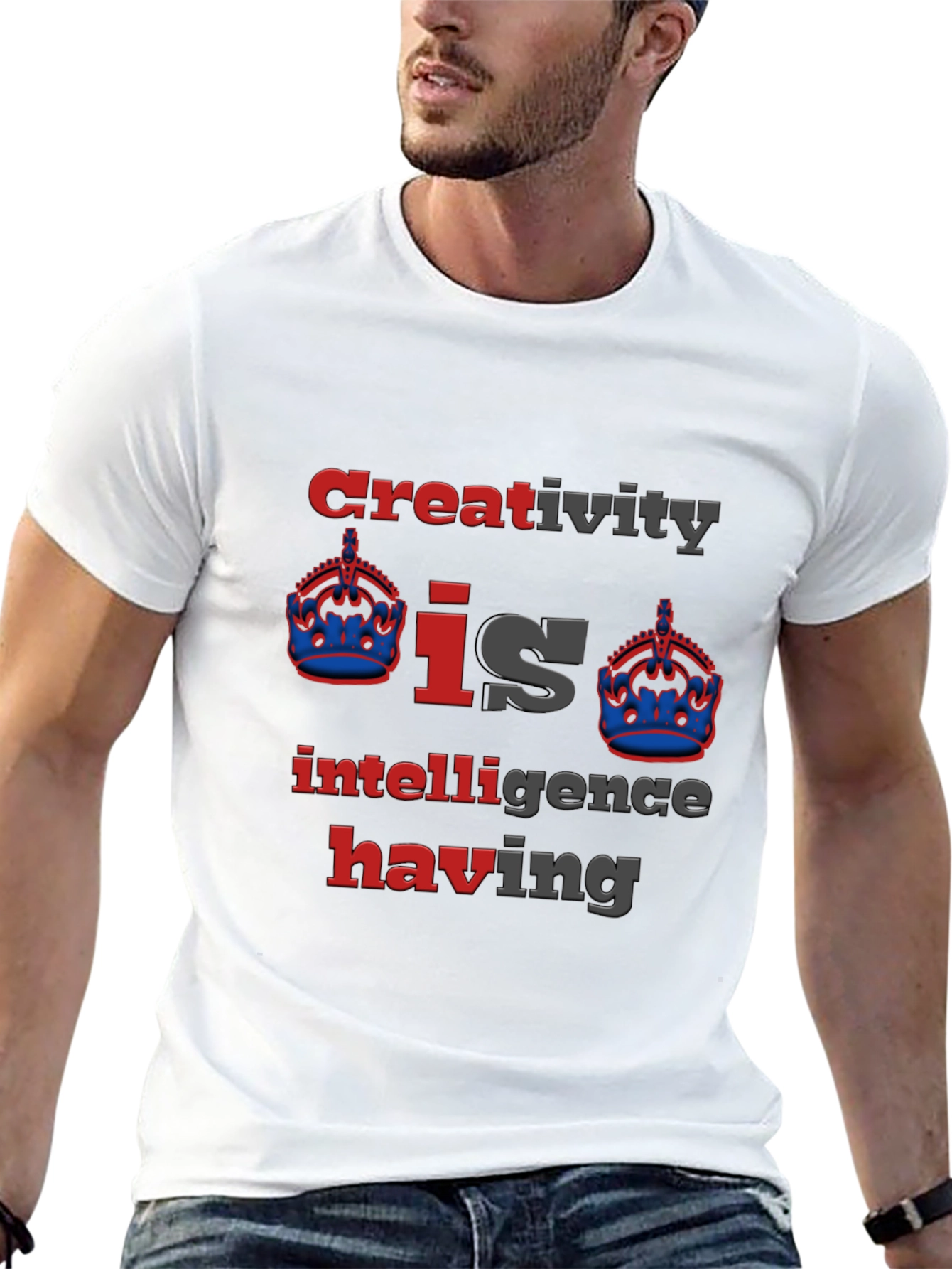Black Creative Intelligence Graphic T-Shirt - Soft Cotton Blend view 13