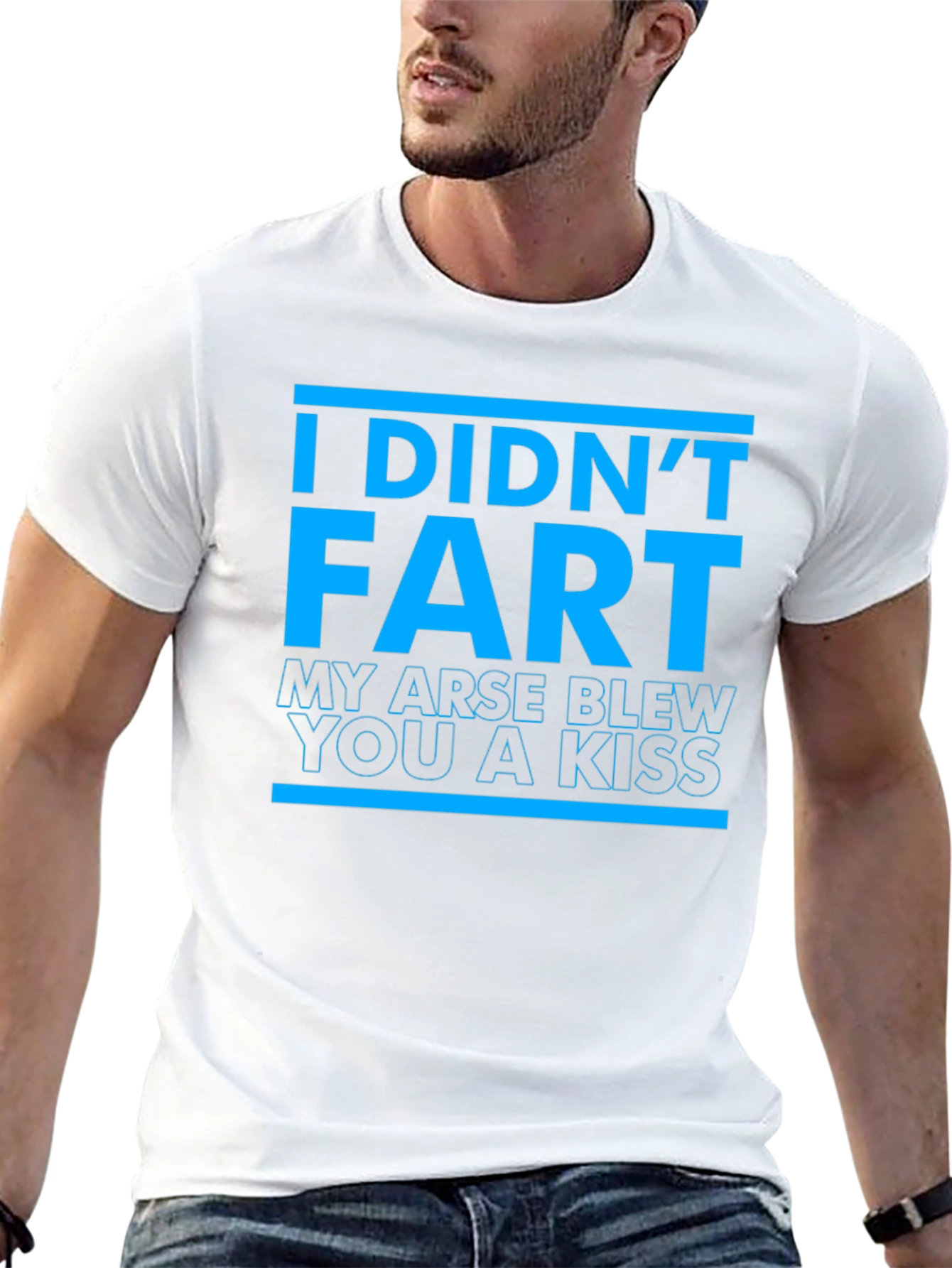 Black Funny "I Didn't Fart" Graphic T-Shirt view 13