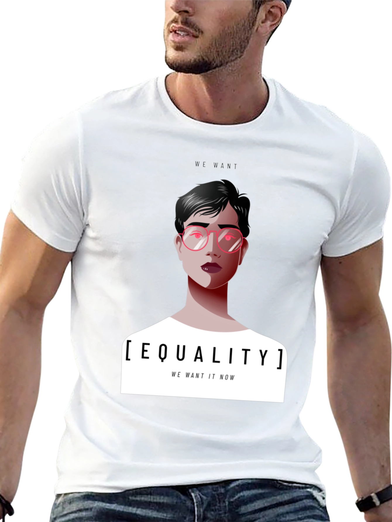 Black Equality T-Shirt - We Want It Now Graphic Tee view 13